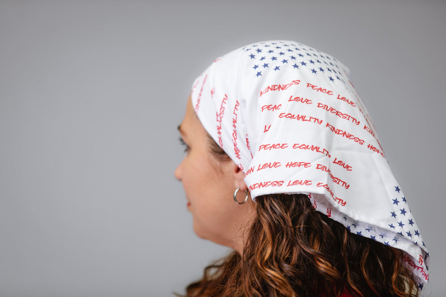 Flag Words of Kindness - Bandana - Supporting Equal Rights for All Americans Bandana Woke American Apparel