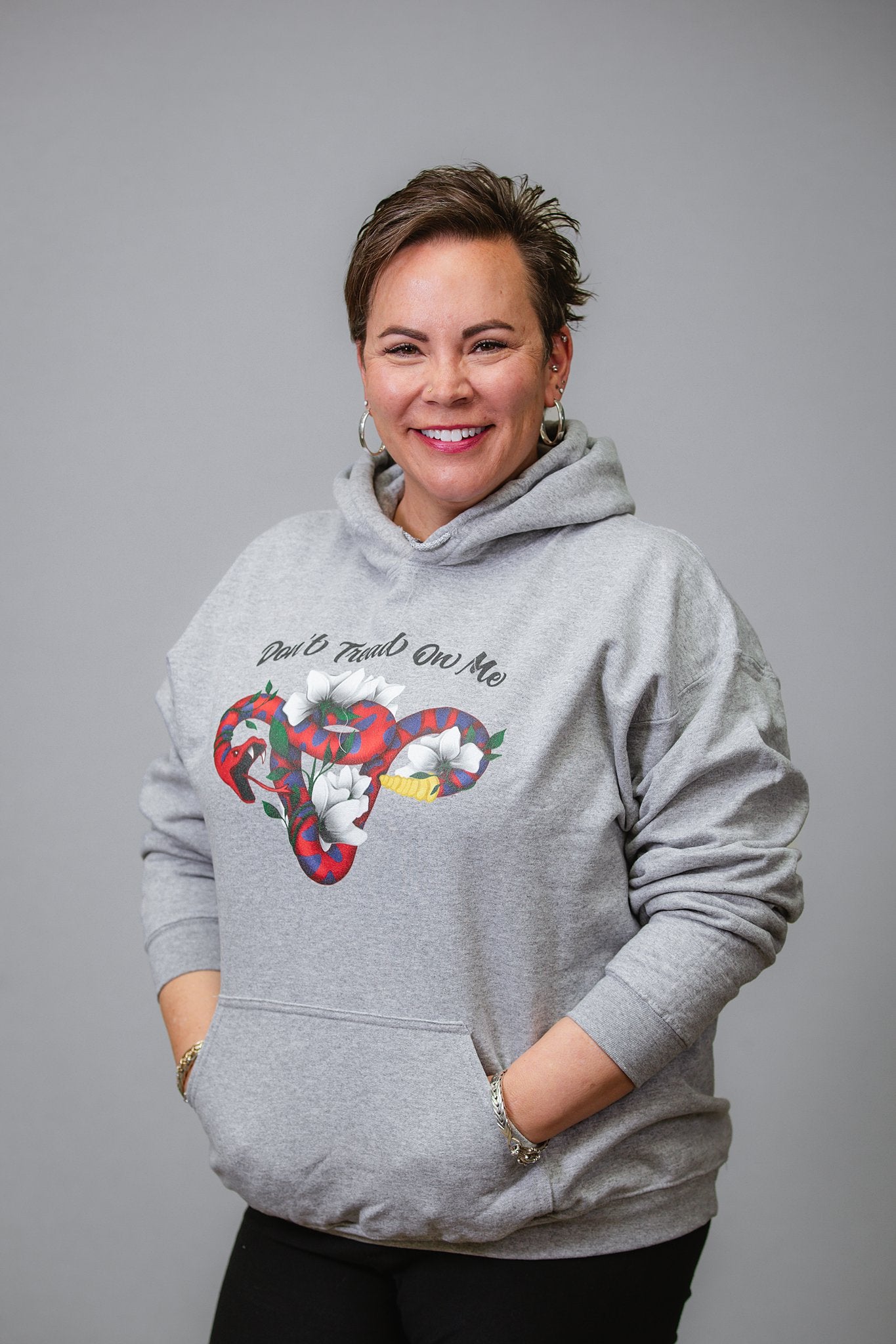 Don’t Tread on Me - Hoodie - Supporting Women’s Rights Shirts & Tops Woke American Apparel