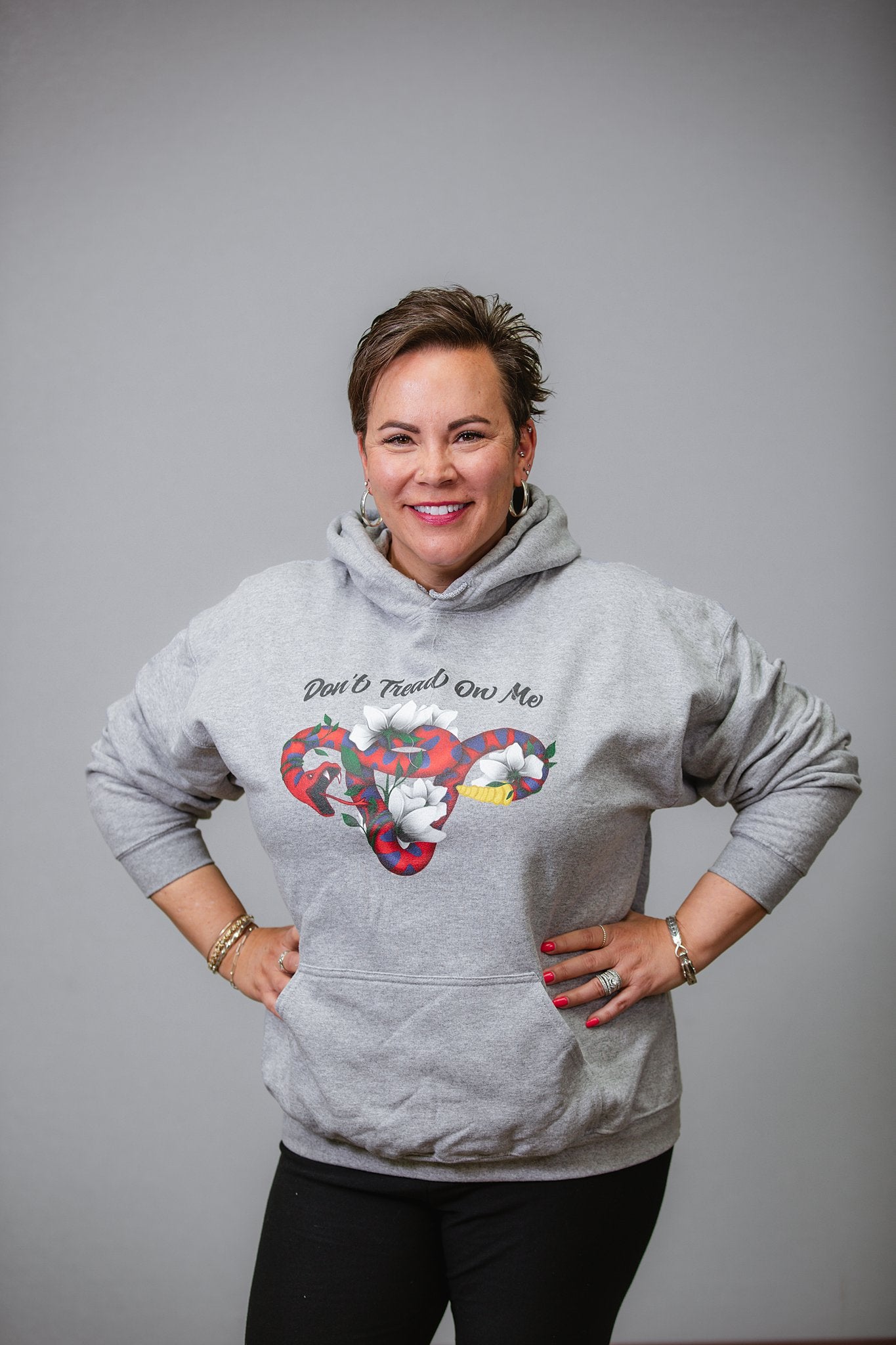 Don’t Tread on Me - Hoodie - Supporting Women’s Rights Shirts & Tops Woke American Apparel