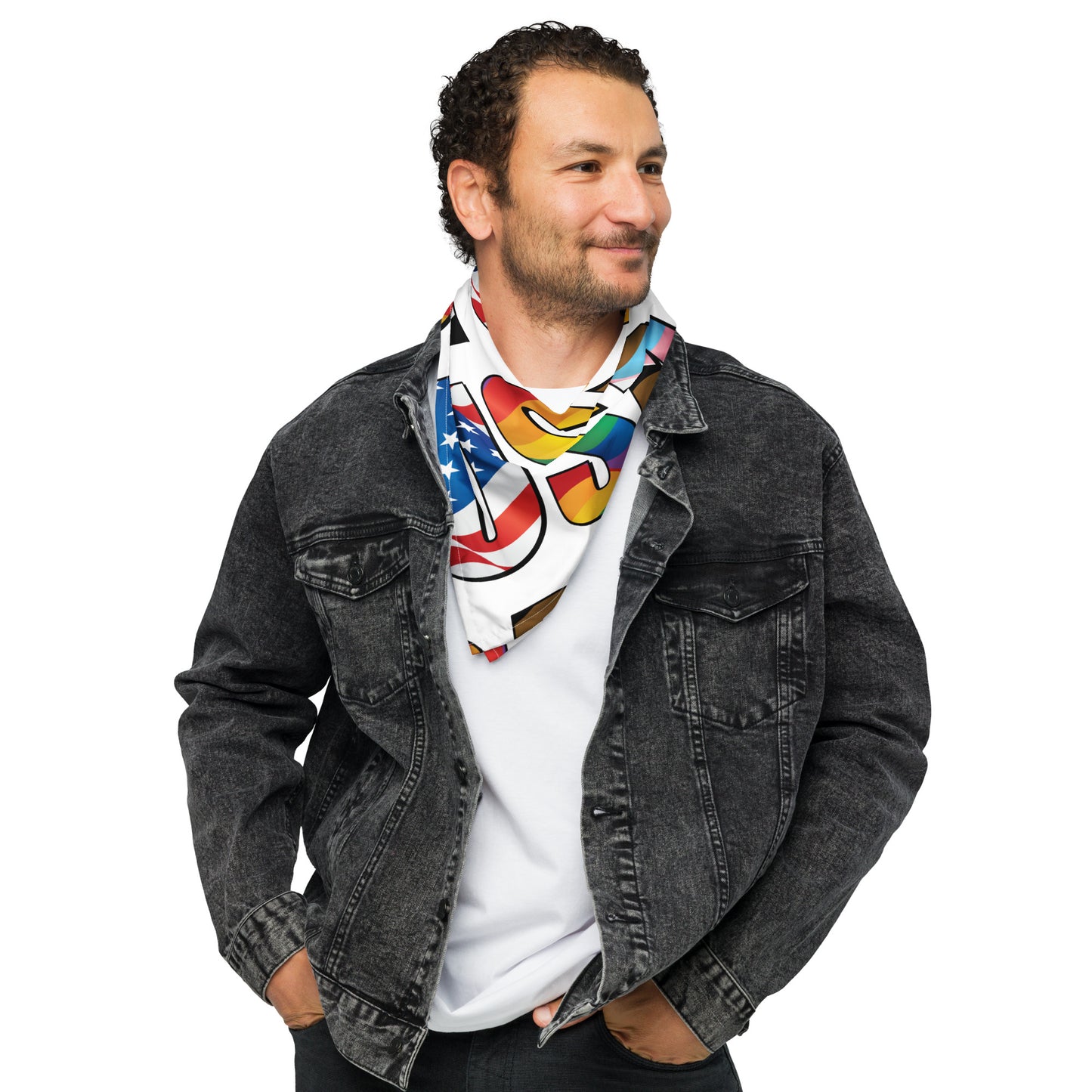 USA Pride - Bandana - Supporting Equal Rights for All Americans Bandana Woke American Apparel L