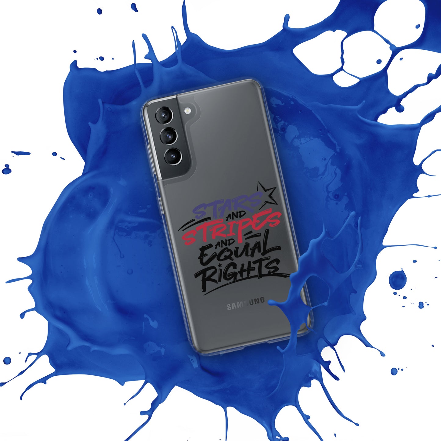 Stars and Stripes and Equal Rights - Samsung® Phone Case - Supporting Black Lives Matter and Equal Rights for All Americans Mobile Phone Cases Woke American Apparel