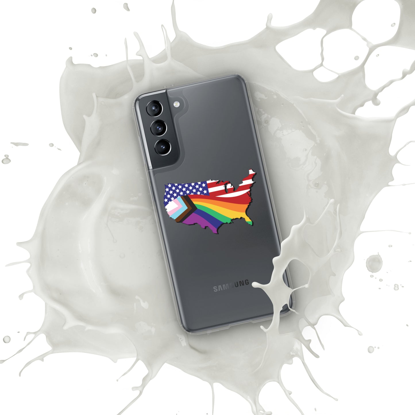 US Map Old Glory Pride - Samsung® Phone Case - Supporting Equal Rights for All Americans Mobile Phone Cases Woke American Apparel Samsung Galaxy S21
