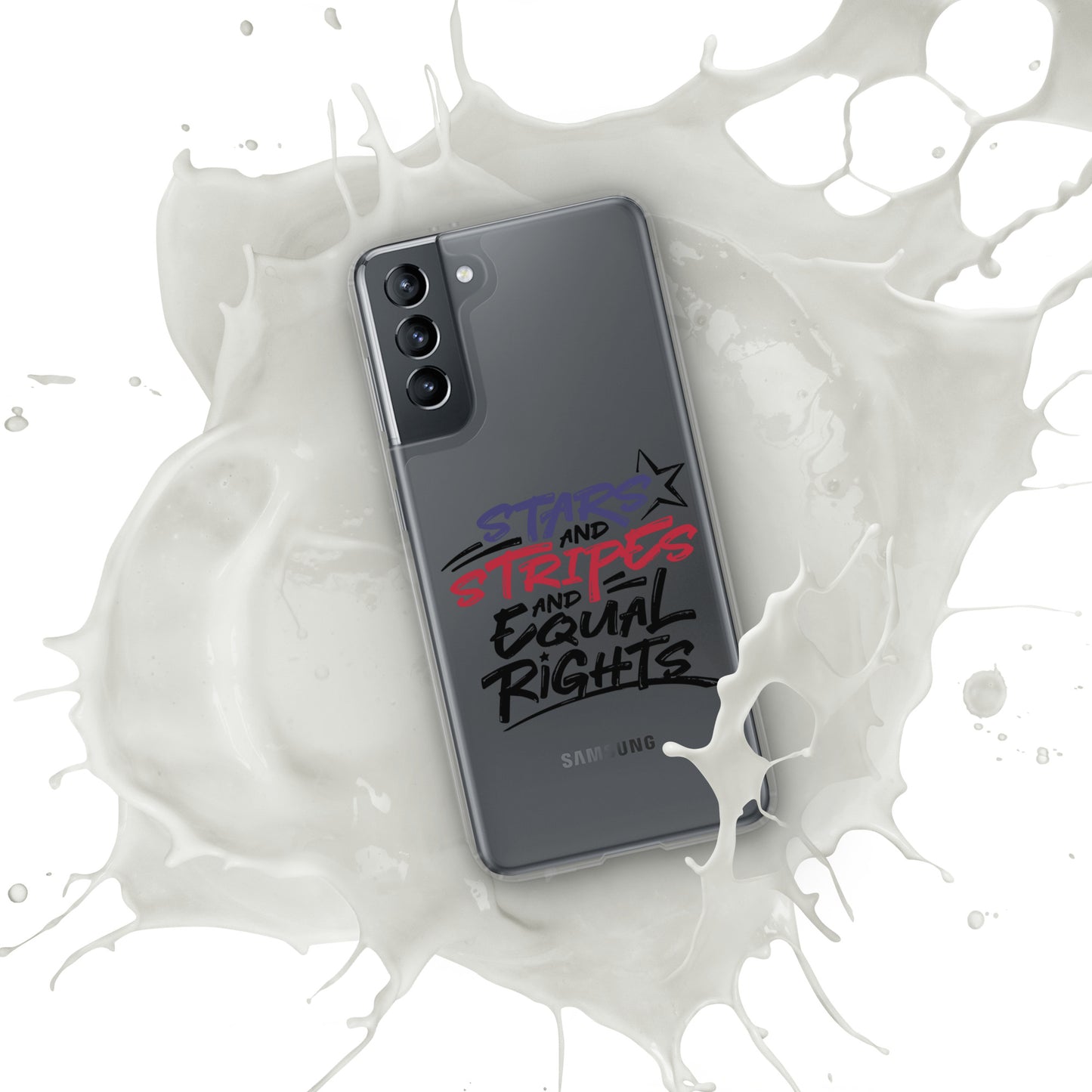 Stars and Stripes and Equal Rights - Samsung® Phone Case - Supporting Black Lives Matter and Equal Rights for All Americans Mobile Phone Cases Woke American Apparel Samsung Galaxy S21