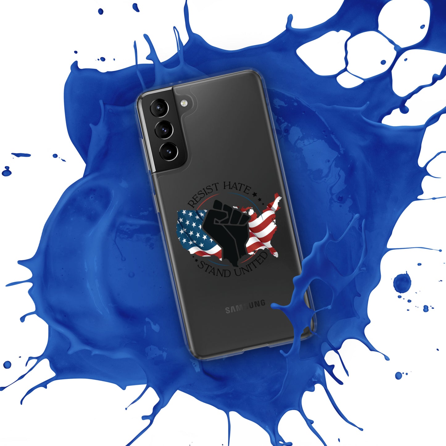 Resist Hate, Stand United - Samsung® Case - Supporting Black Lives Matter and Equal Rights for All Americans Mobile Phone Cases Woke American Apparel