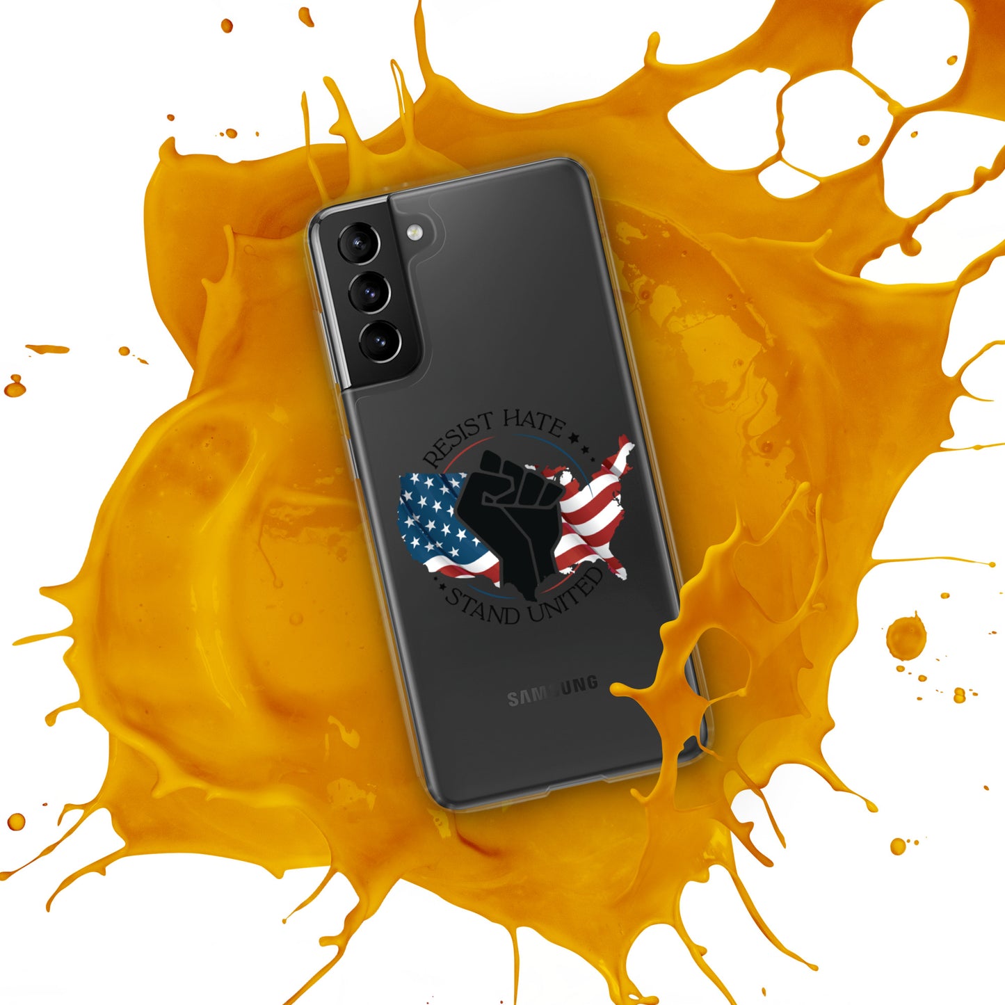 Resist Hate, Stand United - Samsung® Case - Supporting Black Lives Matter and Equal Rights for All Americans Mobile Phone Cases Woke American Apparel