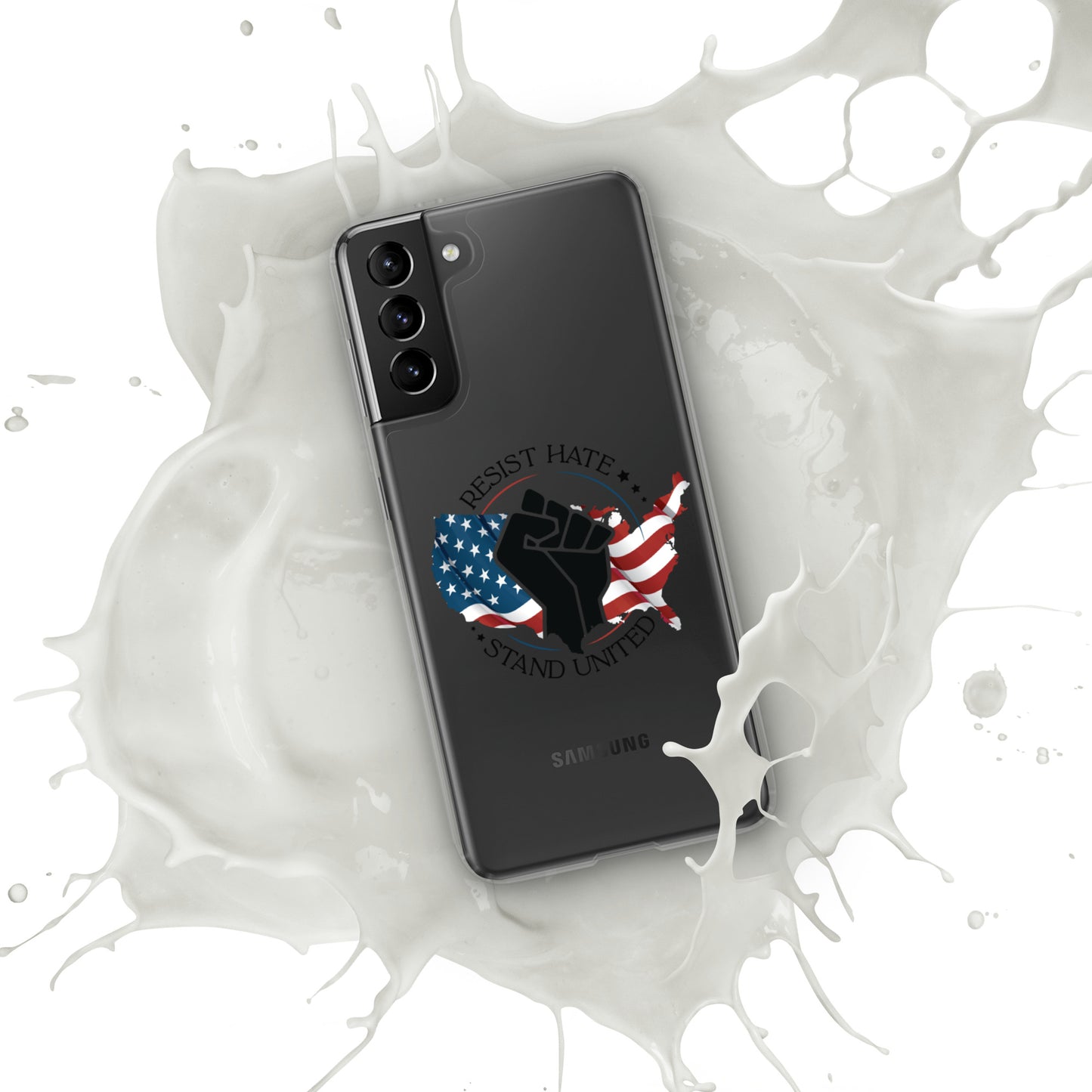 Resist Hate, Stand United - Samsung® Case - Supporting Black Lives Matter and Equal Rights for All Americans Mobile Phone Cases Woke American Apparel Samsung Galaxy S21 Plus