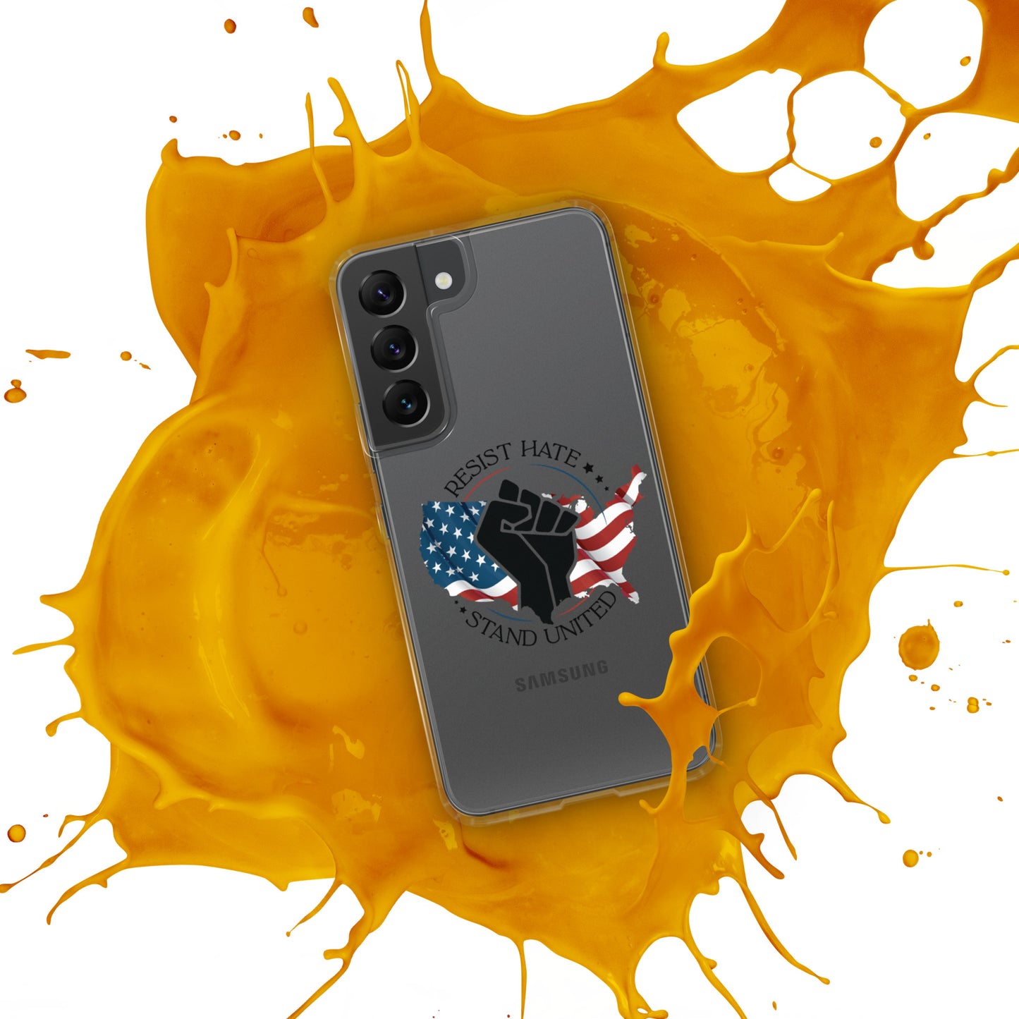 Resist Hate, Stand United - Samsung® Case - Supporting Black Lives Matter and Equal Rights for All Americans Mobile Phone Cases Woke American Apparel