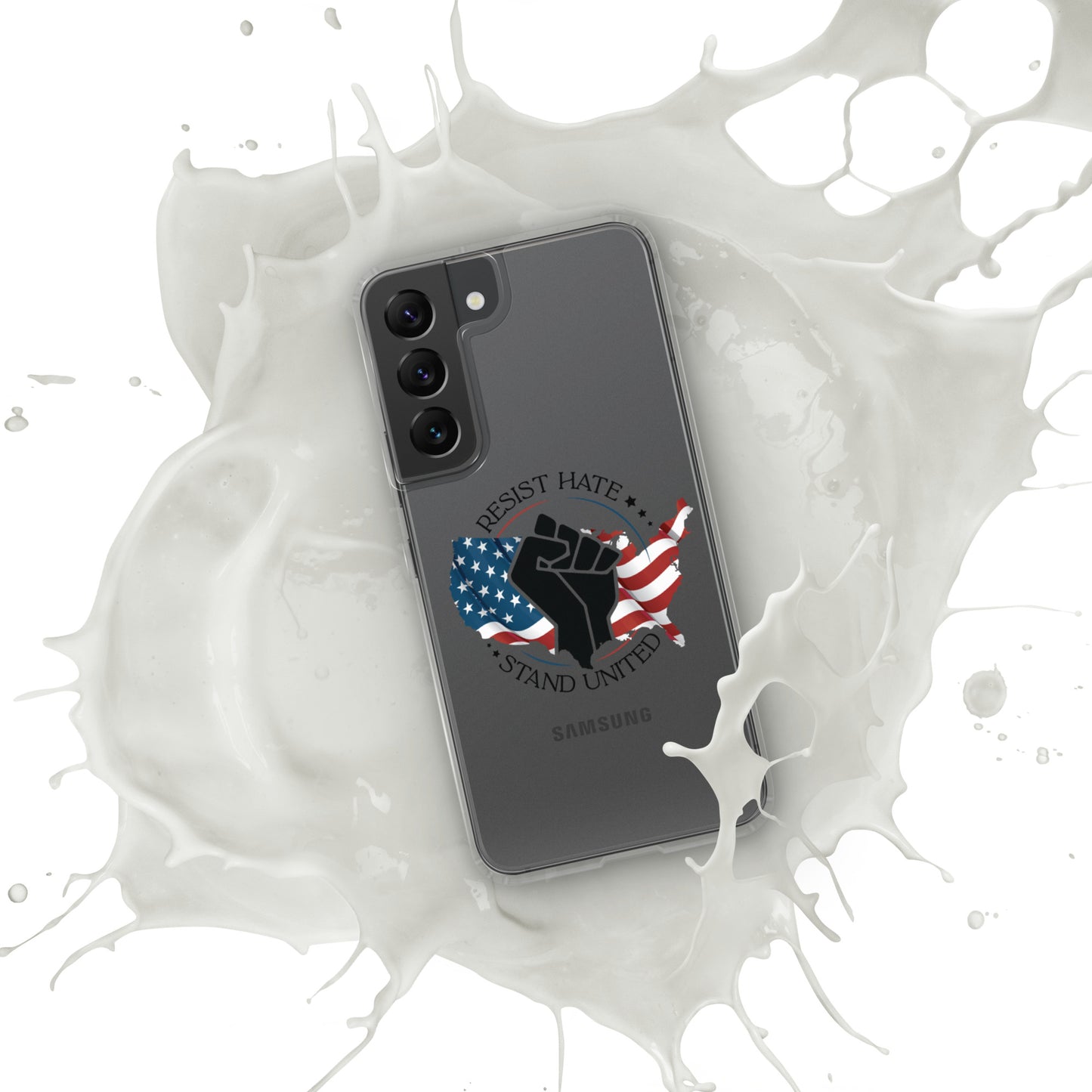 Resist Hate, Stand United - Samsung® Case - Supporting Black Lives Matter and Equal Rights for All Americans Mobile Phone Cases Woke American Apparel Samsung Galaxy S22