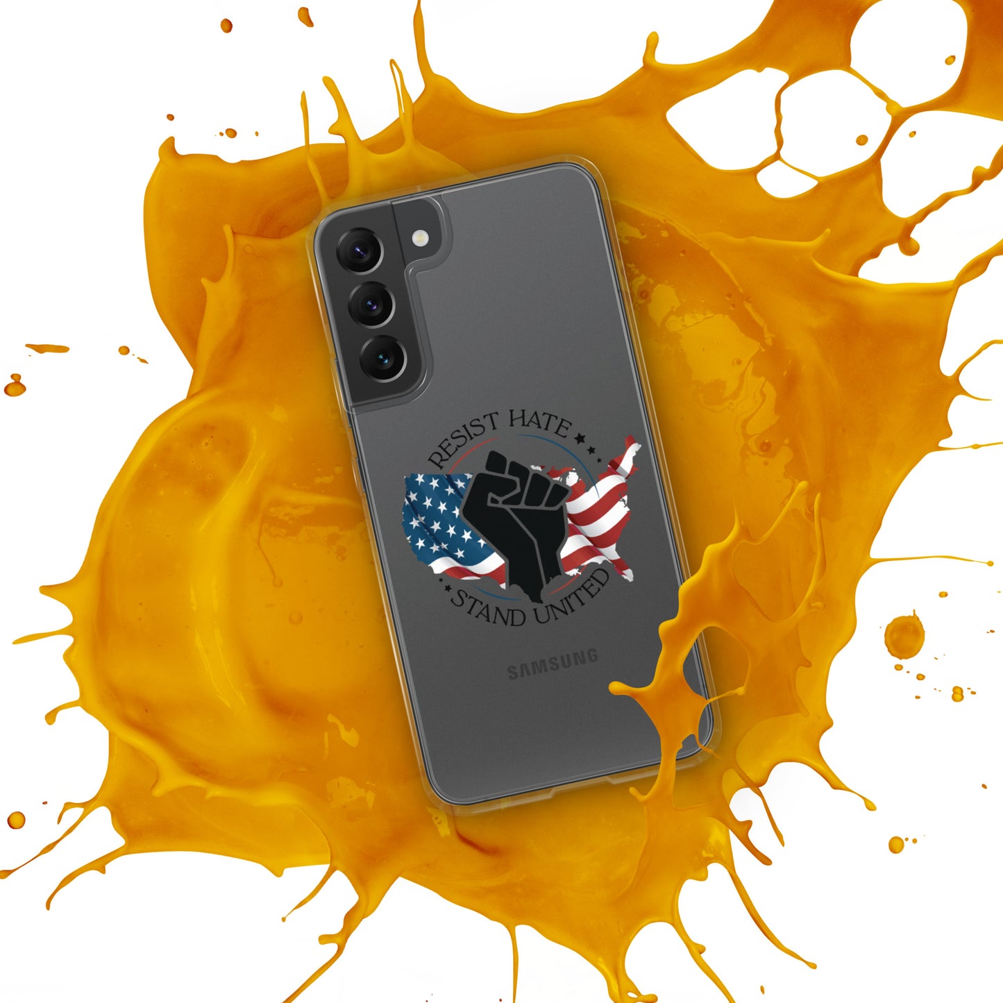 Resist Hate, Stand United - Samsung® Case - Supporting Black Lives Matter and Equal Rights for All Americans Mobile Phone Cases Woke American Apparel