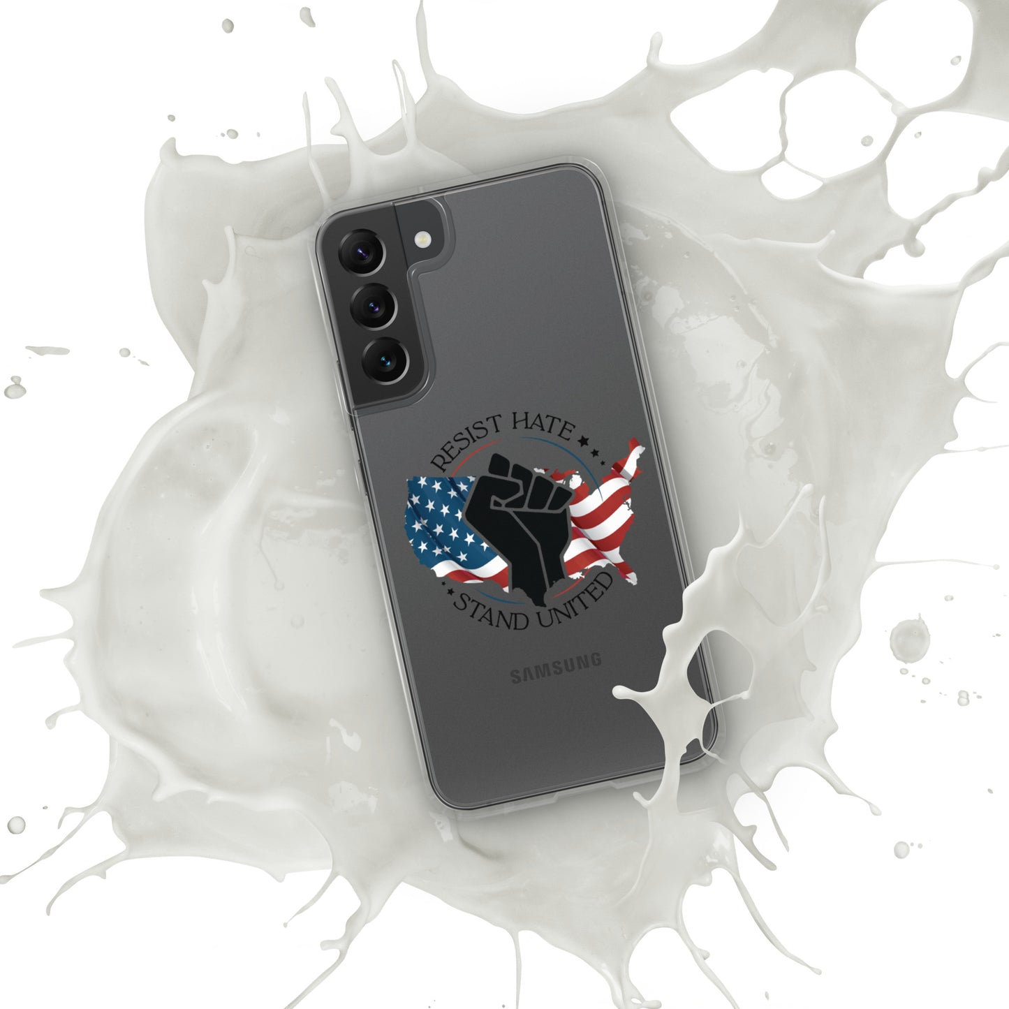 Resist Hate, Stand United - Samsung® Case - Supporting Black Lives Matter and Equal Rights for All Americans Mobile Phone Cases Woke American Apparel Samsung Galaxy S22 Plus