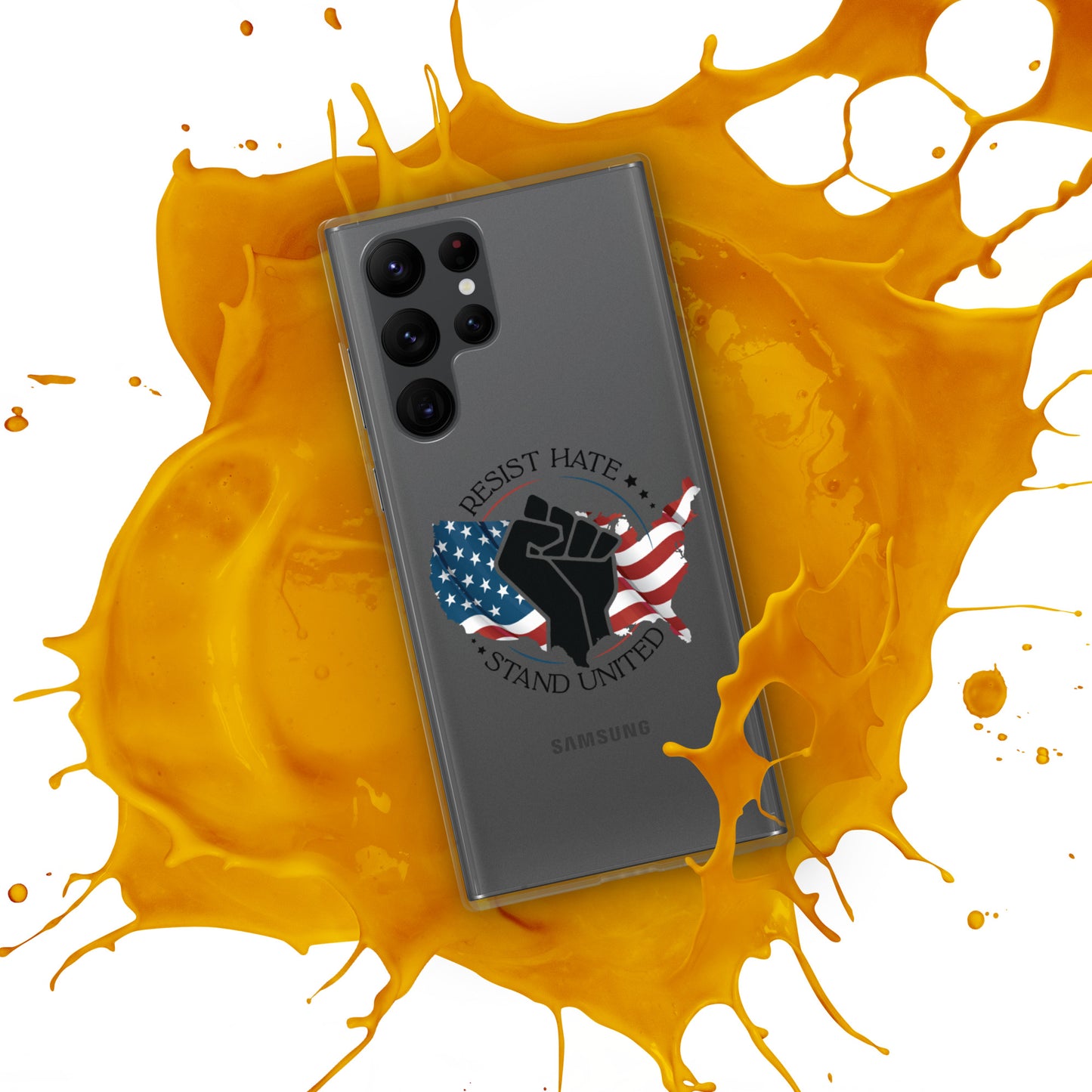 Resist Hate, Stand United - Samsung® Case - Supporting Black Lives Matter and Equal Rights for All Americans Mobile Phone Cases Woke American Apparel