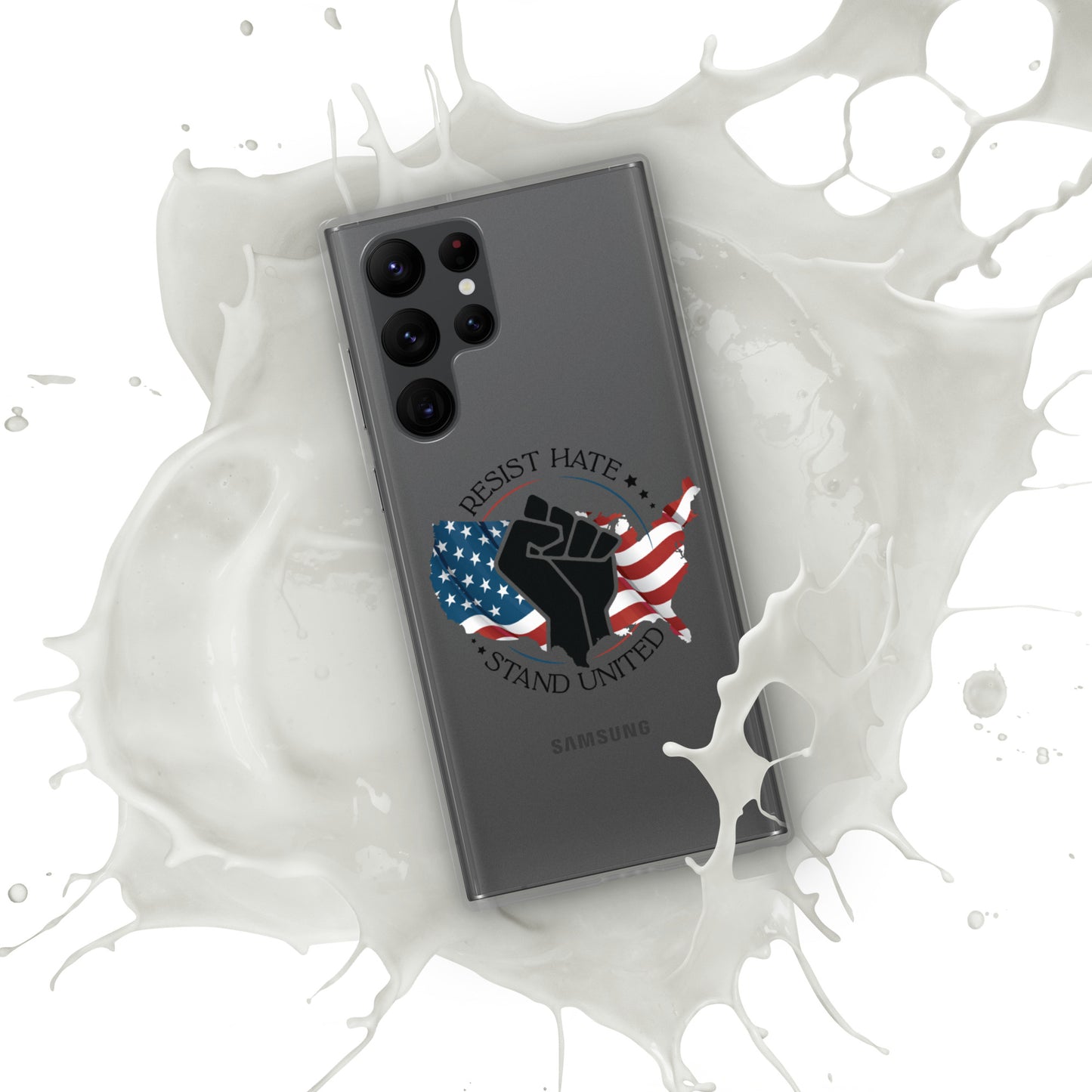 Resist Hate, Stand United - Samsung® Case - Supporting Black Lives Matter and Equal Rights for All Americans Mobile Phone Cases Woke American Apparel Samsung Galaxy S22 Ultra