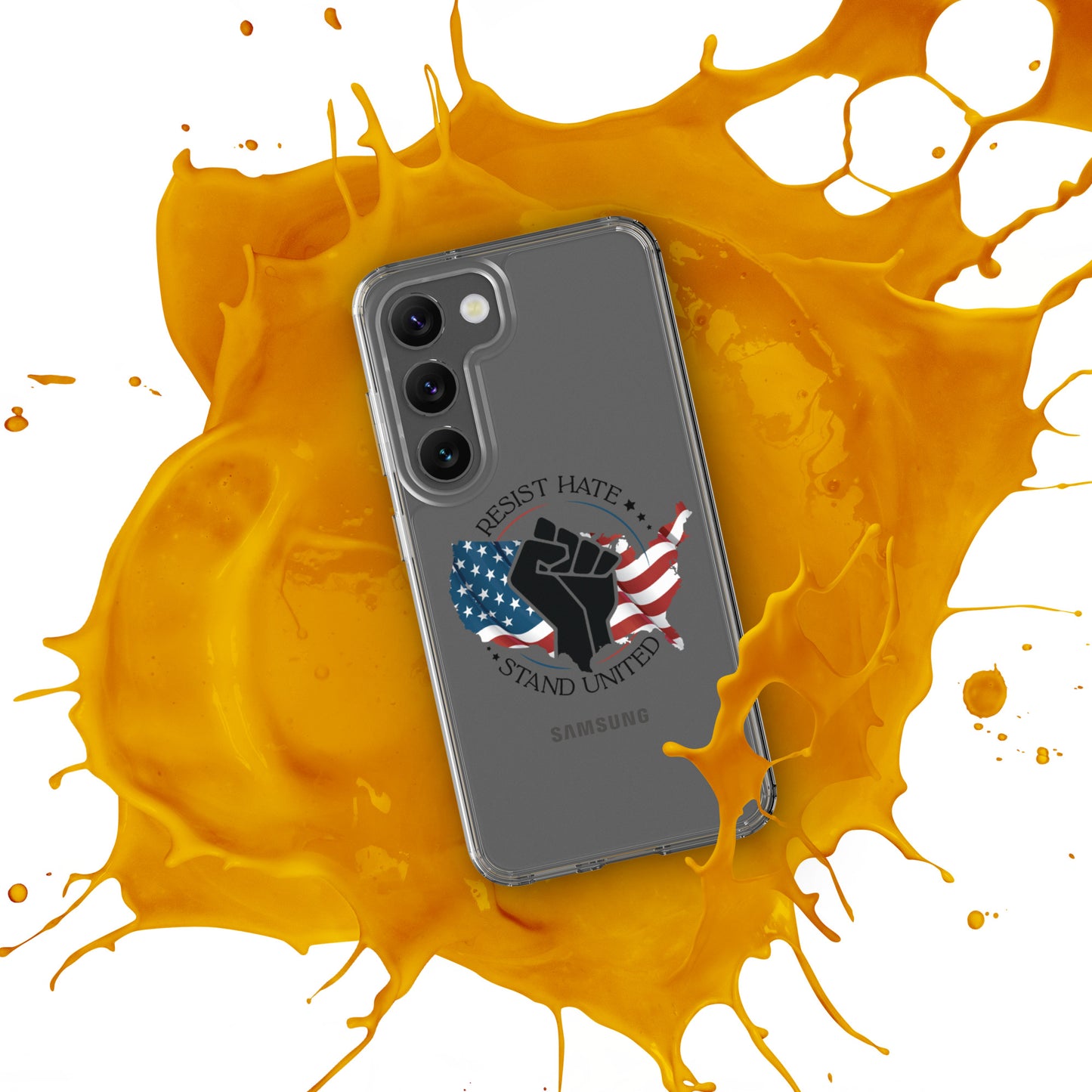 Resist Hate, Stand United - Samsung® Case - Supporting Black Lives Matter and Equal Rights for All Americans Mobile Phone Cases Woke American Apparel