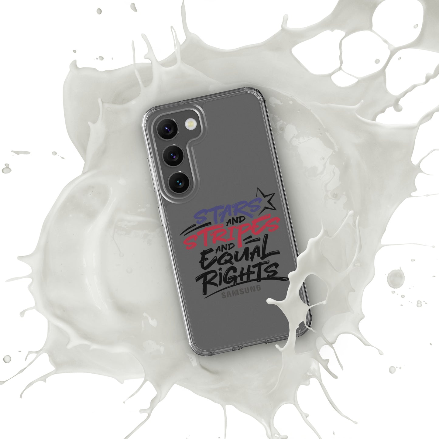 Stars and Stripes and Equal Rights - Samsung® Phone Case - Supporting Black Lives Matter and Equal Rights for All Americans Mobile Phone Cases Woke American Apparel Samsung Galaxy S23
