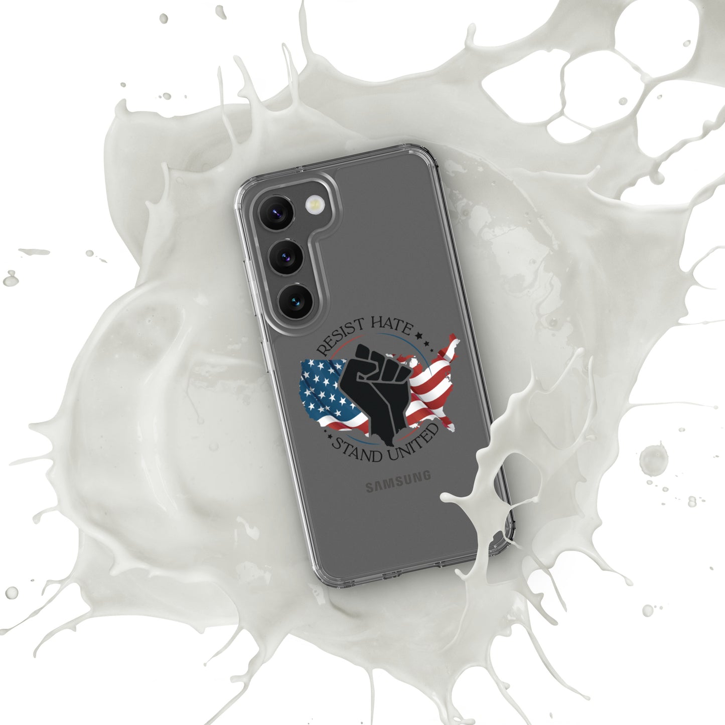 Resist Hate, Stand United - Samsung® Case - Supporting Black Lives Matter and Equal Rights for All Americans Mobile Phone Cases Woke American Apparel Samsung Galaxy S23