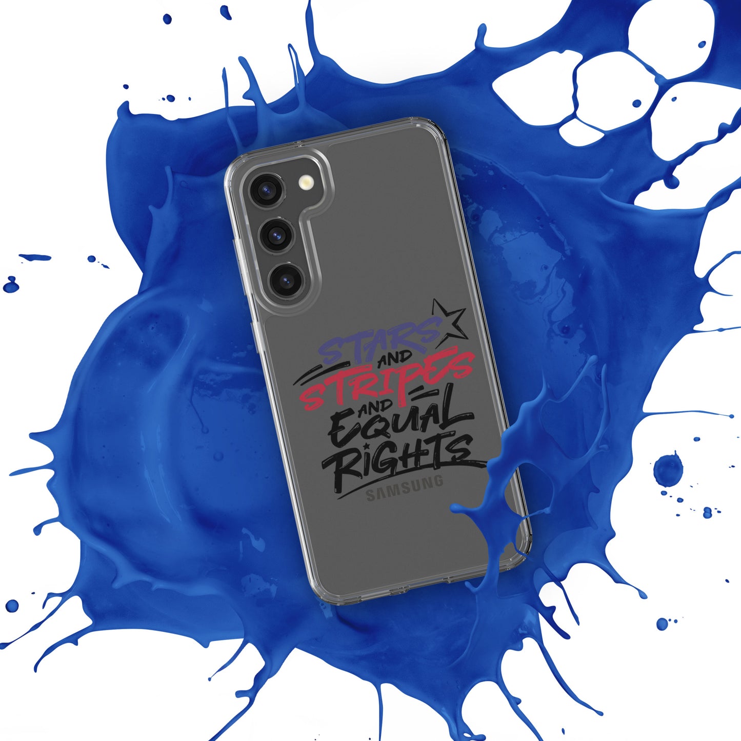 Stars and Stripes and Equal Rights - Samsung® Phone Case - Supporting Black Lives Matter and Equal Rights for All Americans Mobile Phone Cases Woke American Apparel