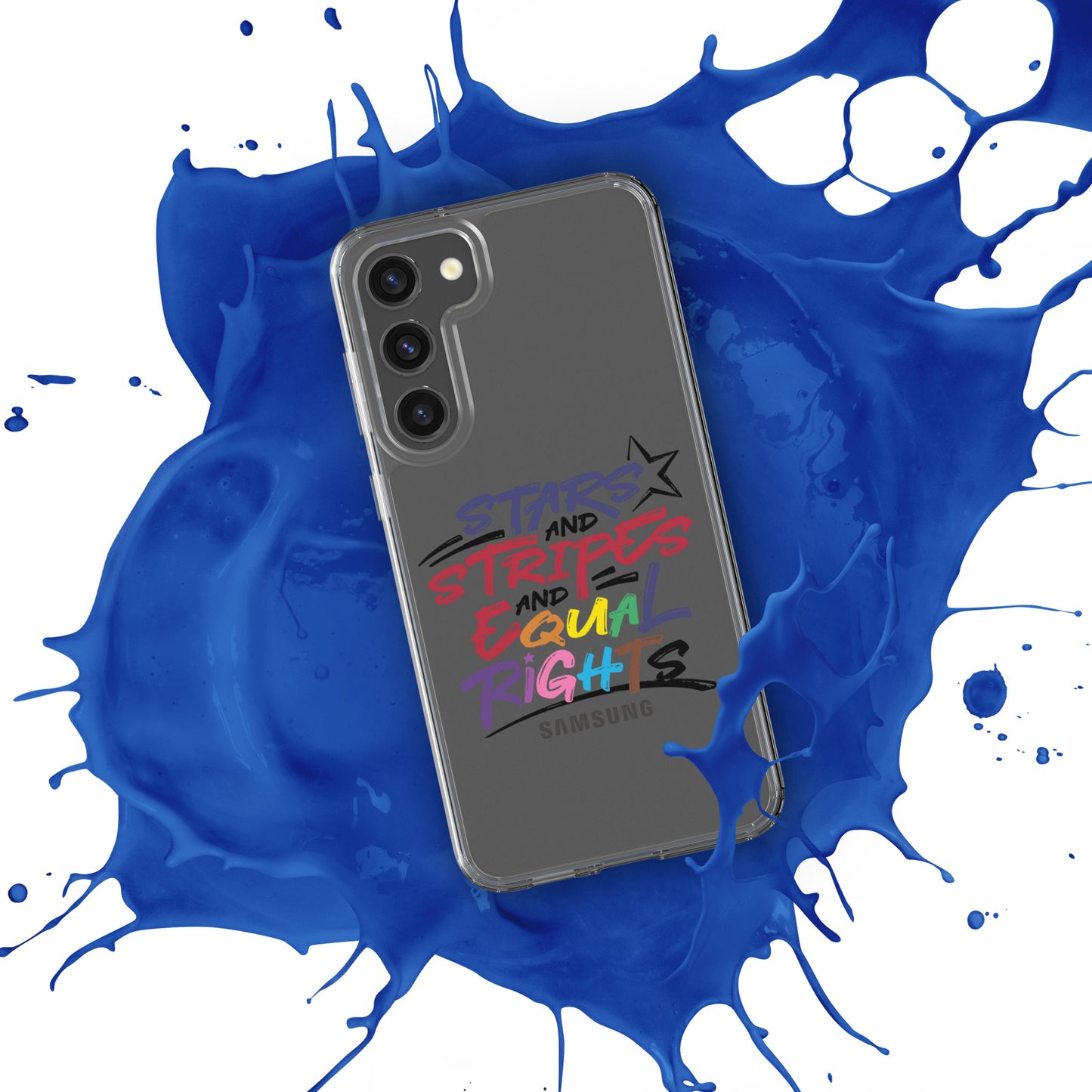 Stars and Stripes and Equal Rights (Rainbow Letters) - Samsung® Phone Case - Supporting Equal Rights for All Americans Mobile Phone Cases Woke American Apparel