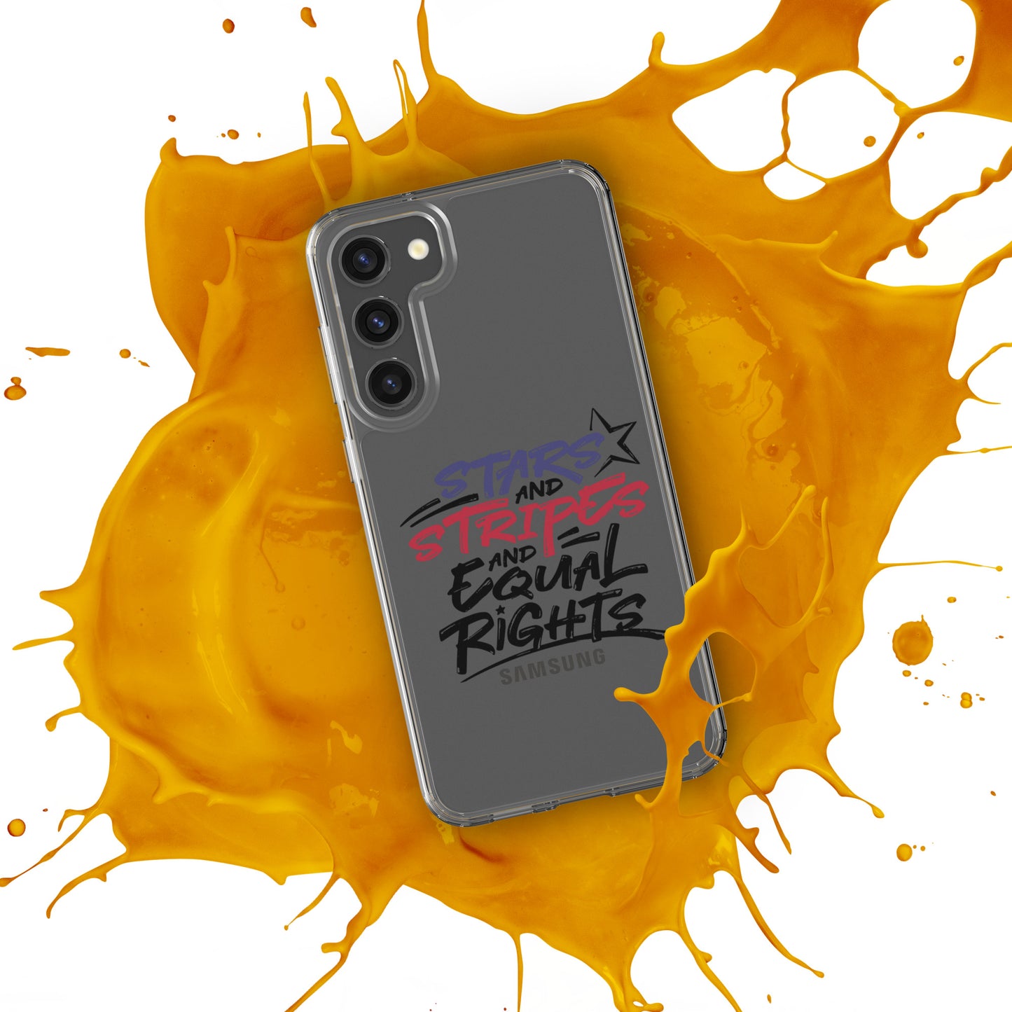 Stars and Stripes and Equal Rights - Samsung® Phone Case - Supporting Black Lives Matter and Equal Rights for All Americans Mobile Phone Cases Woke American Apparel