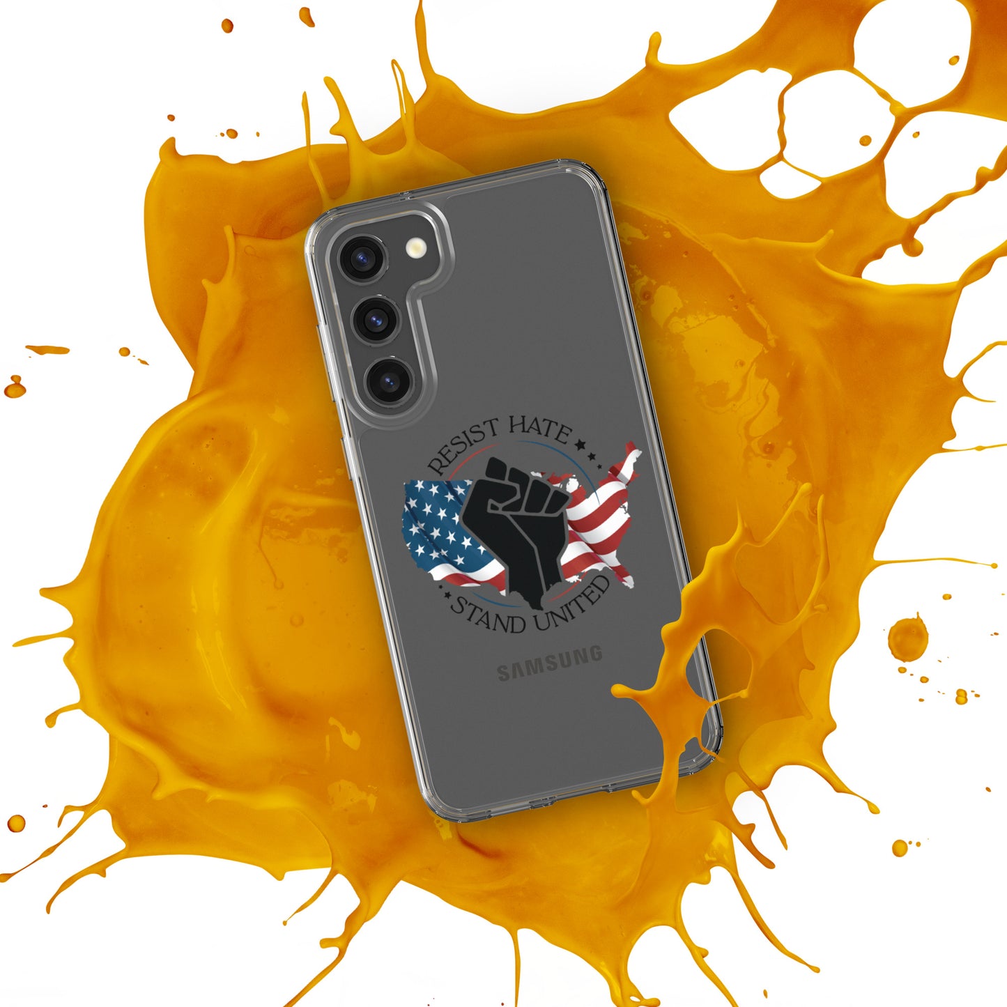 Resist Hate, Stand United - Samsung® Case - Supporting Black Lives Matter and Equal Rights for All Americans Mobile Phone Cases Woke American Apparel