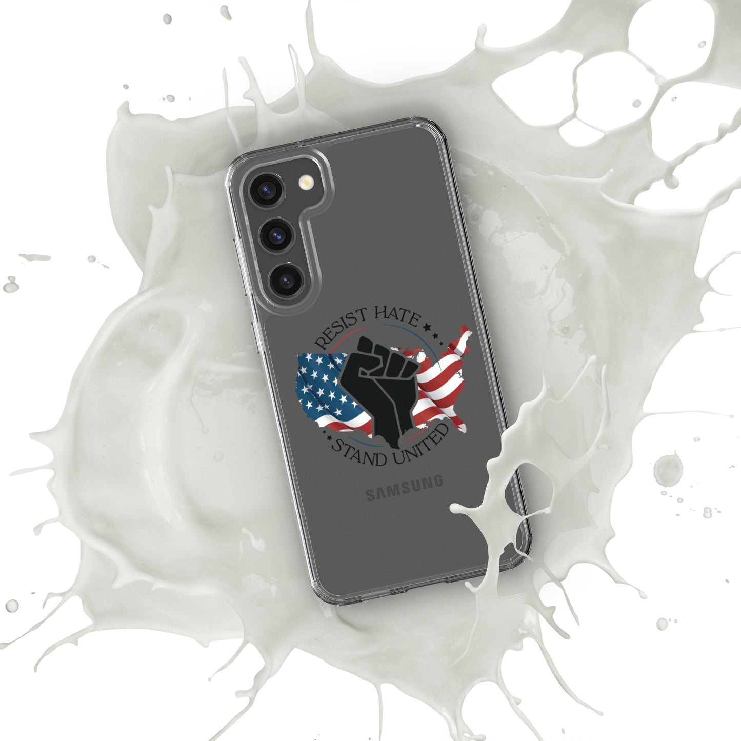 Resist Hate, Stand United - Samsung® Case - Supporting Black Lives Matter and Equal Rights for All Americans Mobile Phone Cases Woke American Apparel Samsung Galaxy S23 Plus