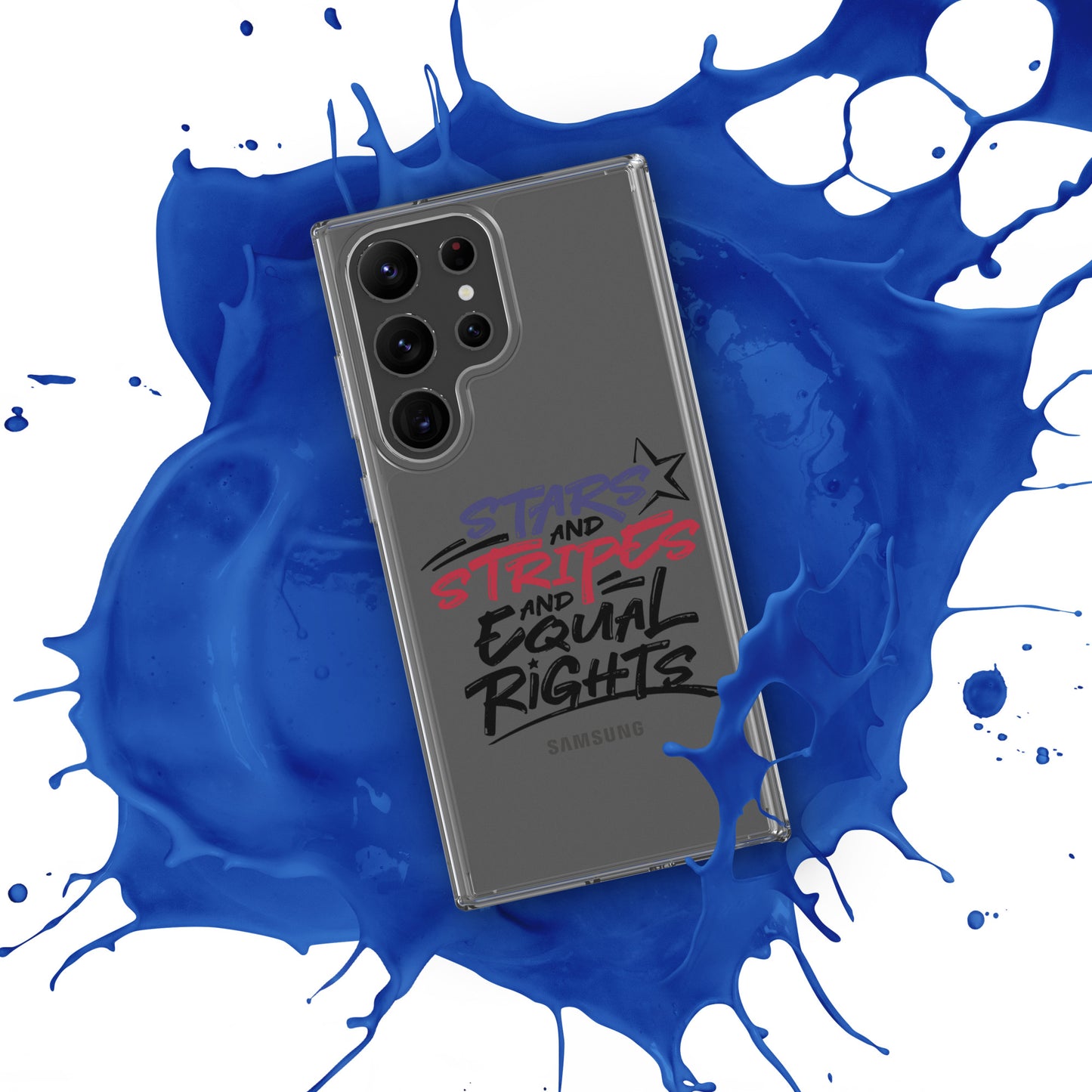 Stars and Stripes and Equal Rights - Samsung® Phone Case - Supporting Black Lives Matter and Equal Rights for All Americans Mobile Phone Cases Woke American Apparel