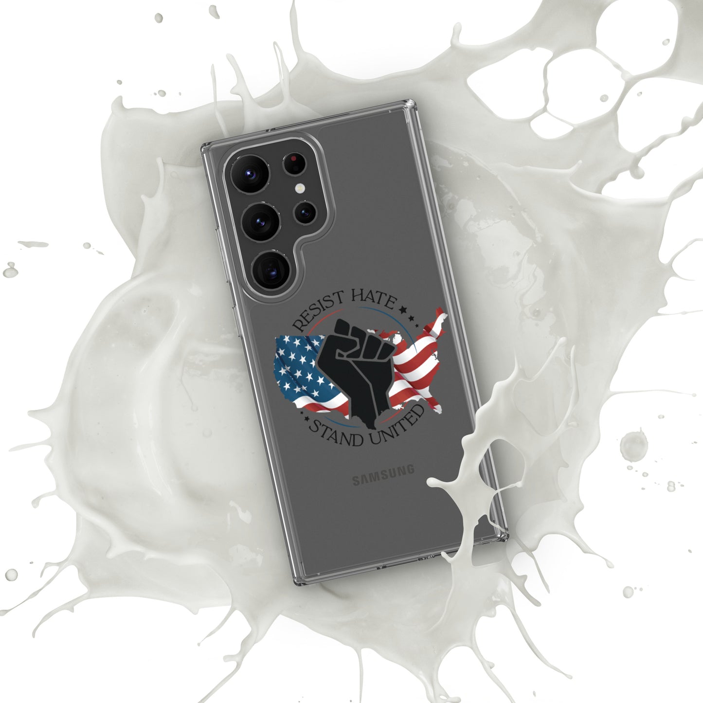 Resist Hate, Stand United - Samsung® Case - Supporting Black Lives Matter and Equal Rights for All Americans Mobile Phone Cases Woke American Apparel Samsung Galaxy S23 Ultra