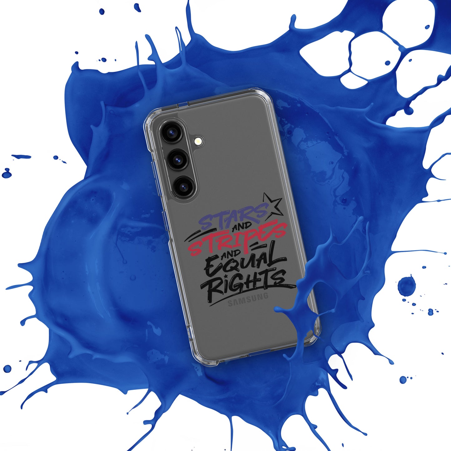 Stars and Stripes and Equal Rights - Samsung® Phone Case - Supporting Black Lives Matter and Equal Rights for All Americans Mobile Phone Cases Woke American Apparel