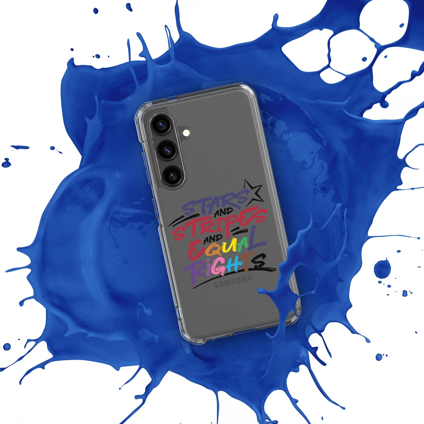 Stars and Stripes and Equal Rights (Rainbow Letters) - Samsung® Phone Case - Supporting Equal Rights for All Americans Mobile Phone Cases Woke American Apparel