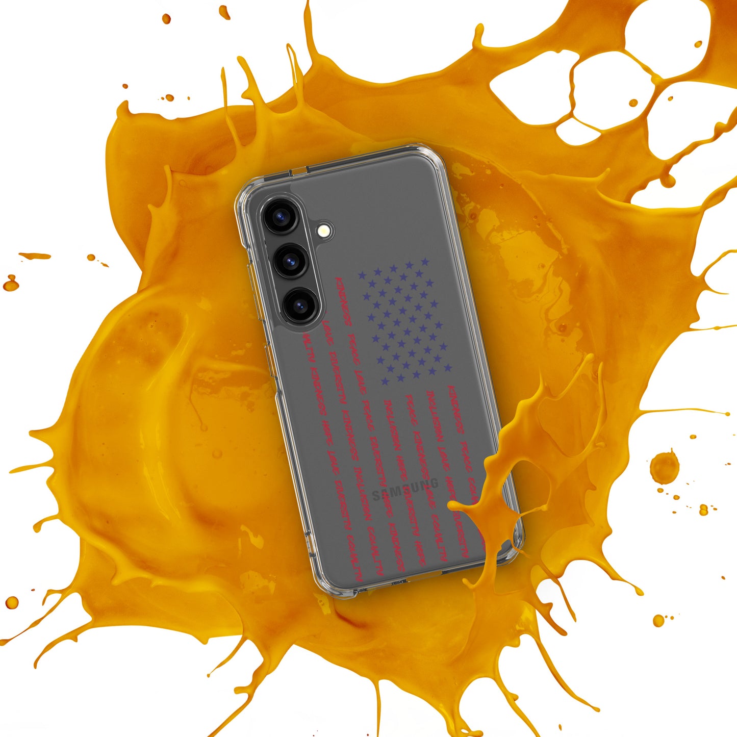 Flag Words of Kindness - Samsung® Case - Supporting Equal Rights for All Americans Mobile Phone Cases Woke American Apparel