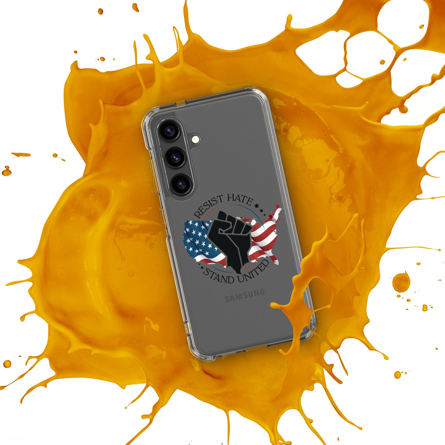 Resist Hate, Stand United - Samsung® Case - Supporting Black Lives Matter and Equal Rights for All Americans Mobile Phone Cases Woke American Apparel