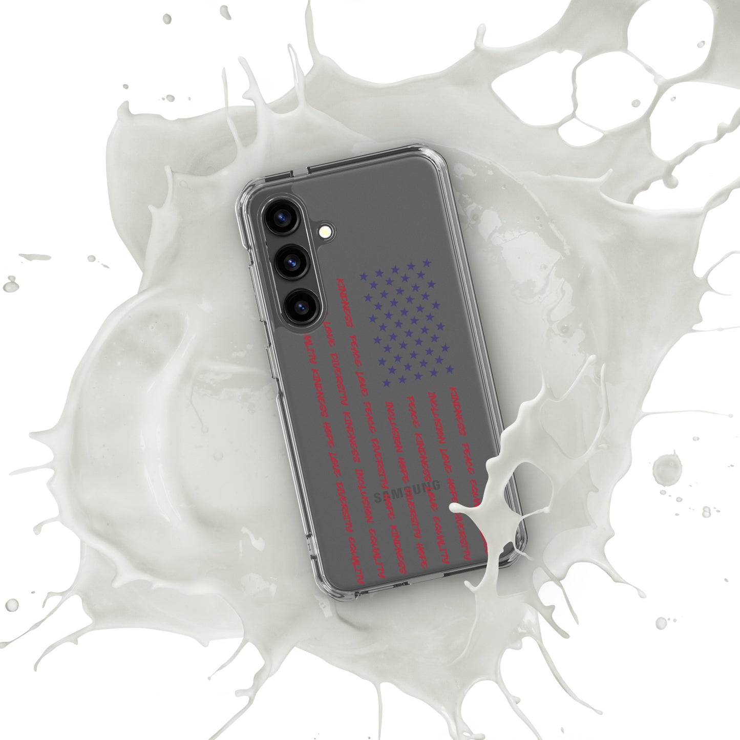 Flag Words of Kindness - Samsung® Case - Supporting Equal Rights for All Americans Mobile Phone Cases Woke American Apparel Samsung Galaxy S24