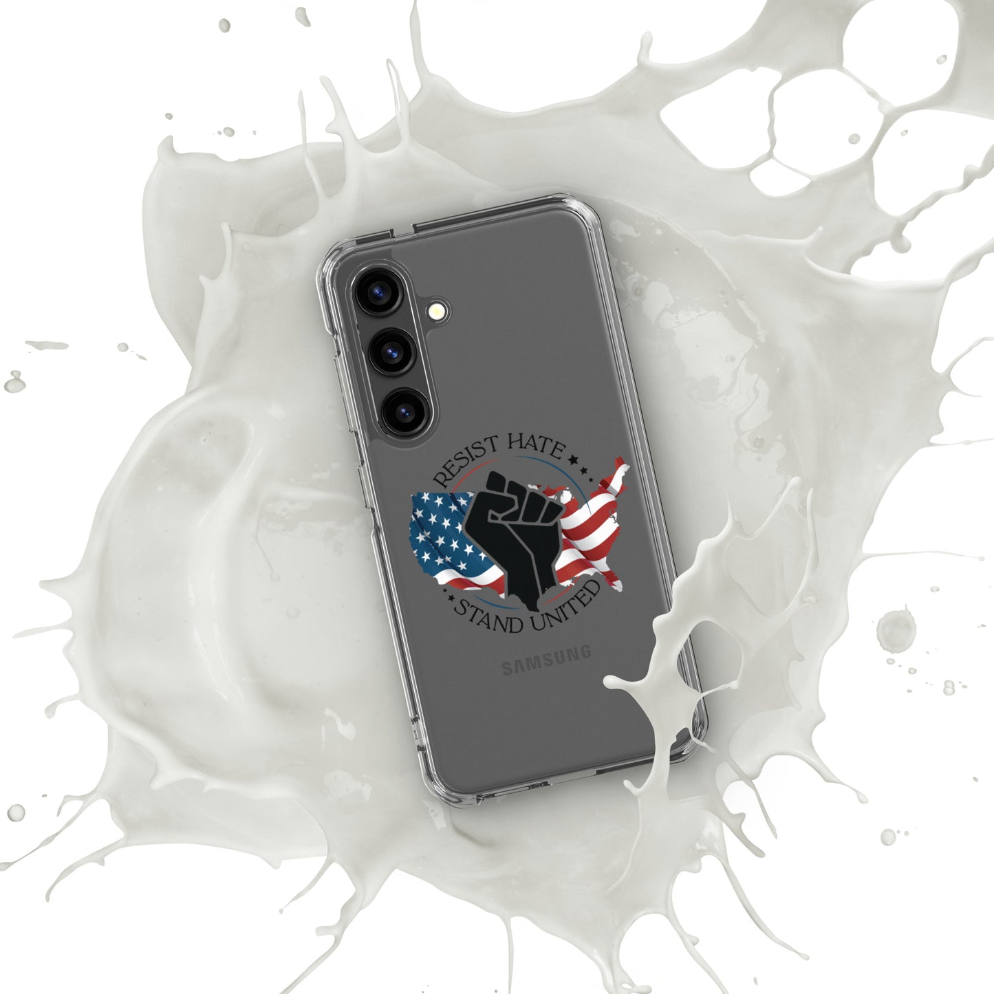 Resist Hate, Stand United - Samsung® Case - Supporting Black Lives Matter and Equal Rights for All Americans Mobile Phone Cases Woke American Apparel Samsung Galaxy S24