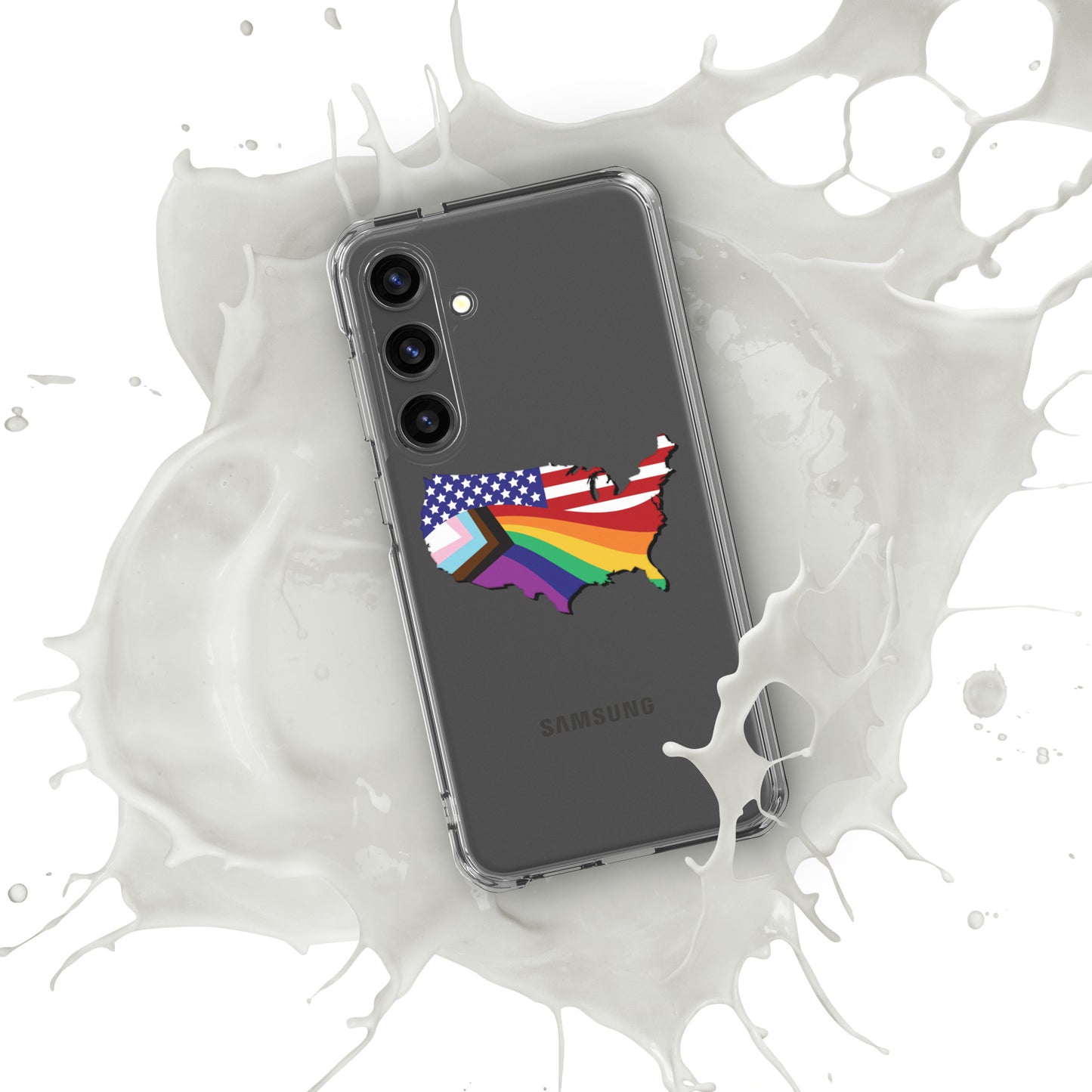 US Map Old Glory Pride - Samsung® Phone Case - Supporting Equal Rights for All Americans Mobile Phone Cases Woke American Apparel Samsung Galaxy S24 Plus