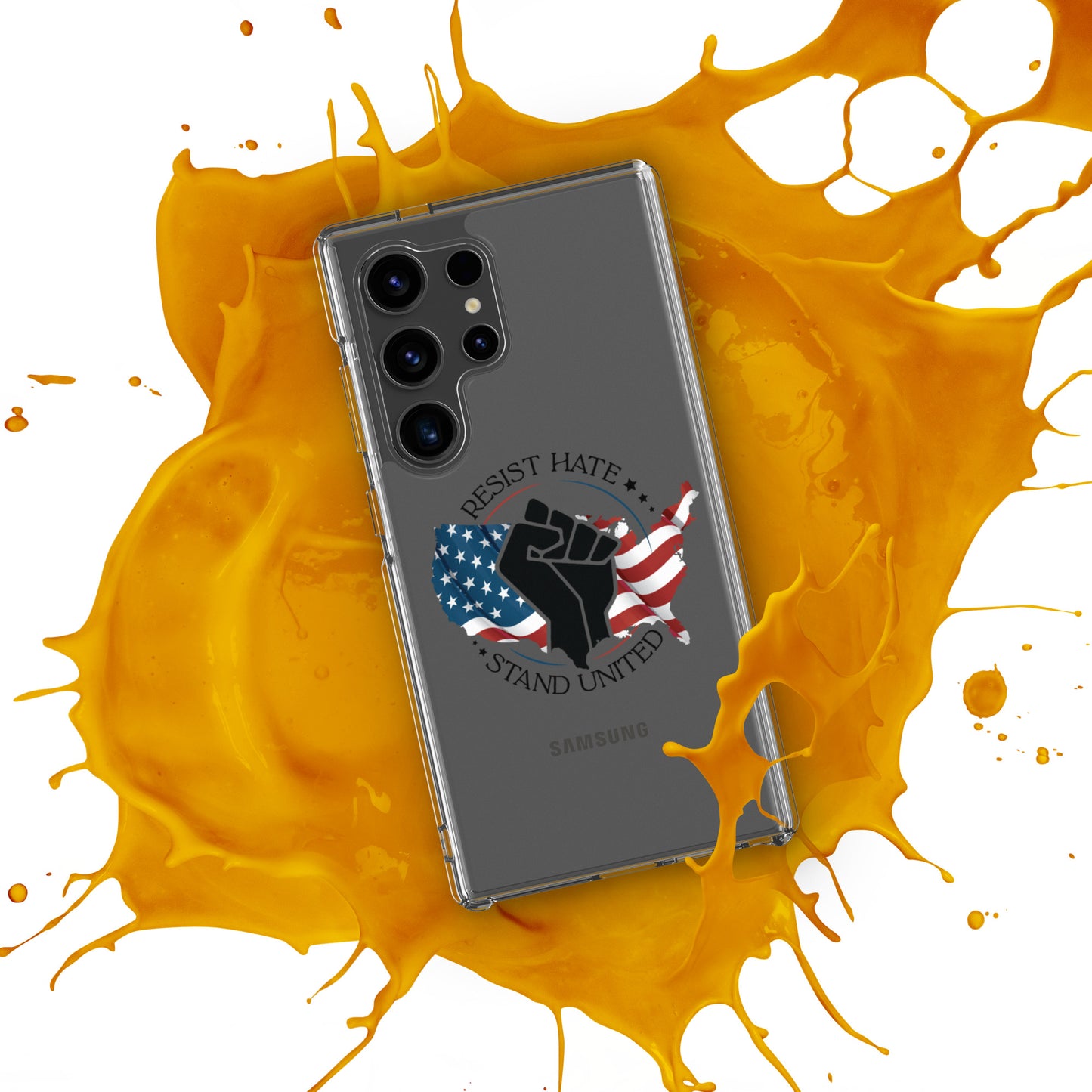 Resist Hate, Stand United - Samsung® Case - Supporting Black Lives Matter and Equal Rights for All Americans Mobile Phone Cases Woke American Apparel