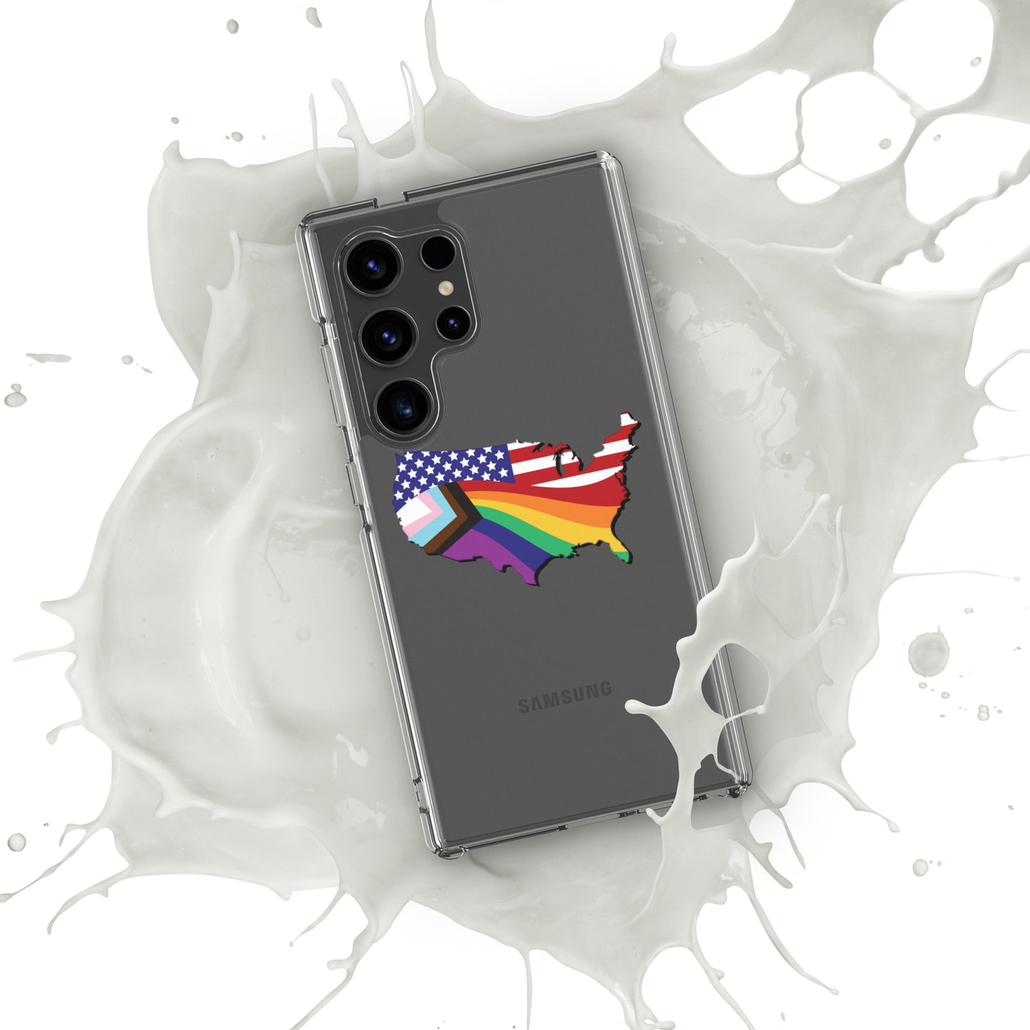 US Map Old Glory Pride - Samsung® Phone Case - Supporting Equal Rights for All Americans Mobile Phone Cases Woke American Apparel Samsung Galaxy S24 Ultra
