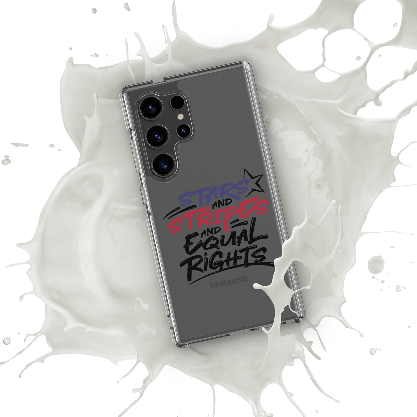 Stars and Stripes and Equal Rights - Samsung® Phone Case - Supporting Black Lives Matter and Equal Rights for All Americans Mobile Phone Cases Woke American Apparel Samsung Galaxy S24 Ultra