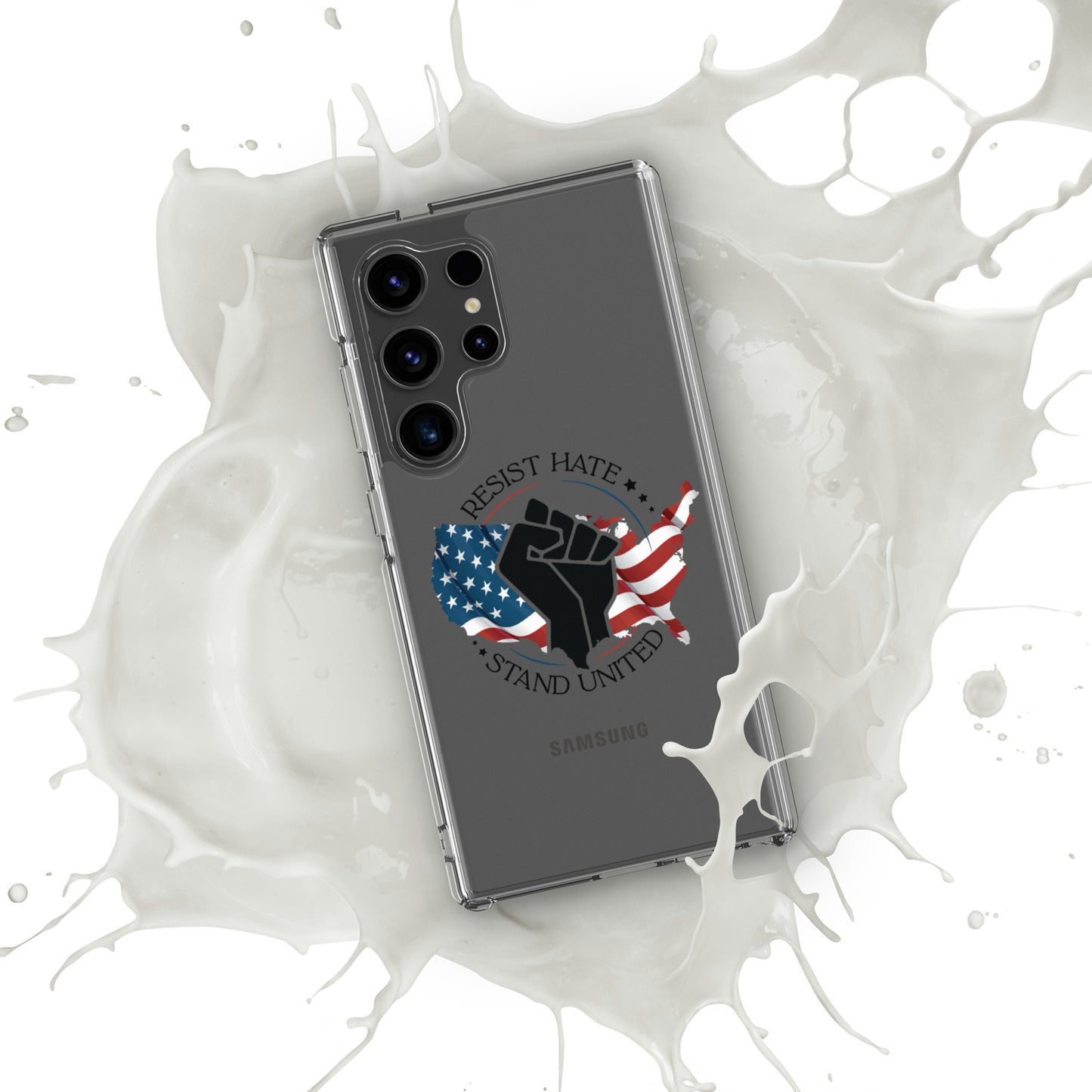 Resist Hate, Stand United - Samsung® Case - Supporting Black Lives Matter and Equal Rights for All Americans Mobile Phone Cases Woke American Apparel Samsung Galaxy S24 Ultra