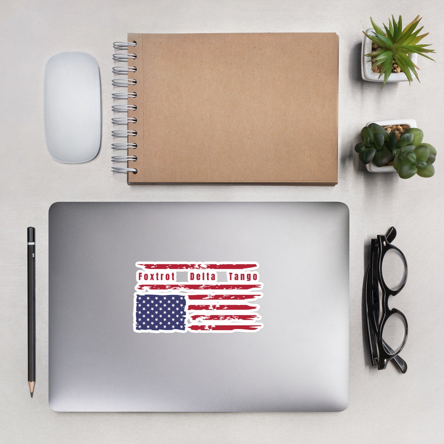 Foxtrot Delta Tango (Flag) - Stickers Decorative Stickers Woke American Apparel 5.5″×5.5″