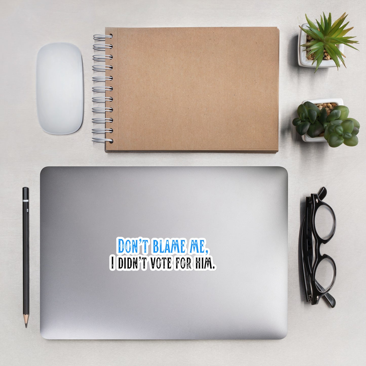 Don’t Blame Me, I Didn’t Vote for Him - Sticker Decorative Stickers Woke American Apparel 5.5″×5.5″