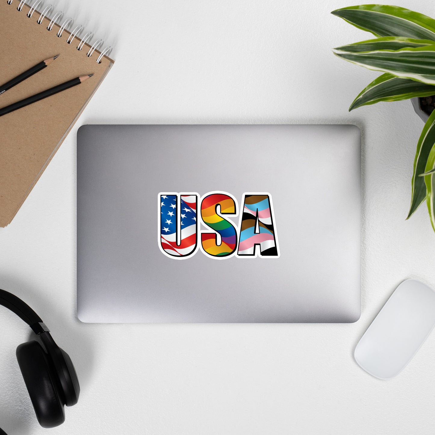 USA Pride - Sticker - Supporting Equal Rights for All Americans Decorative Stickers Woke American Apparel