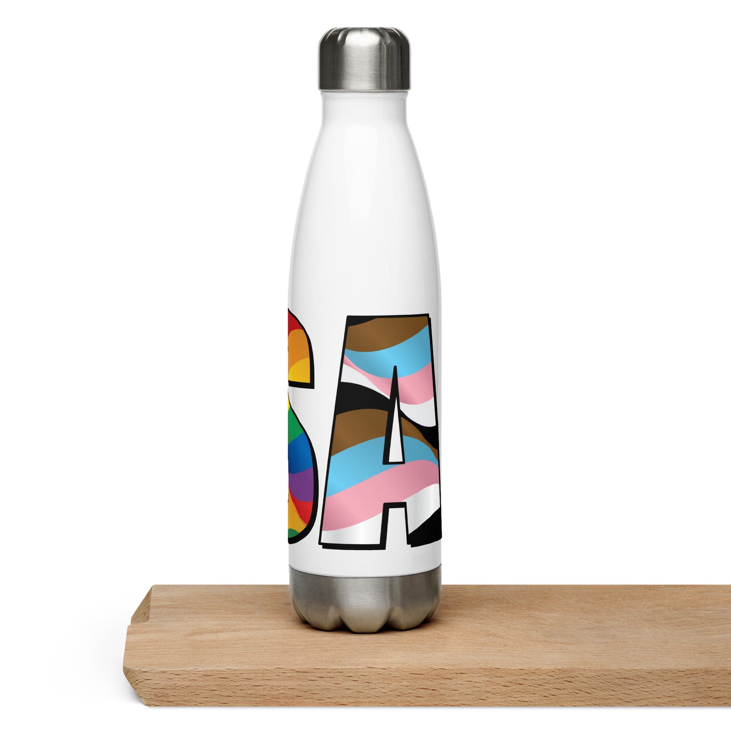 USA Pride - Stainless Steel Water Bottle - Supporting Equal Rights for All Americans Water Bottles Woke American Apparel