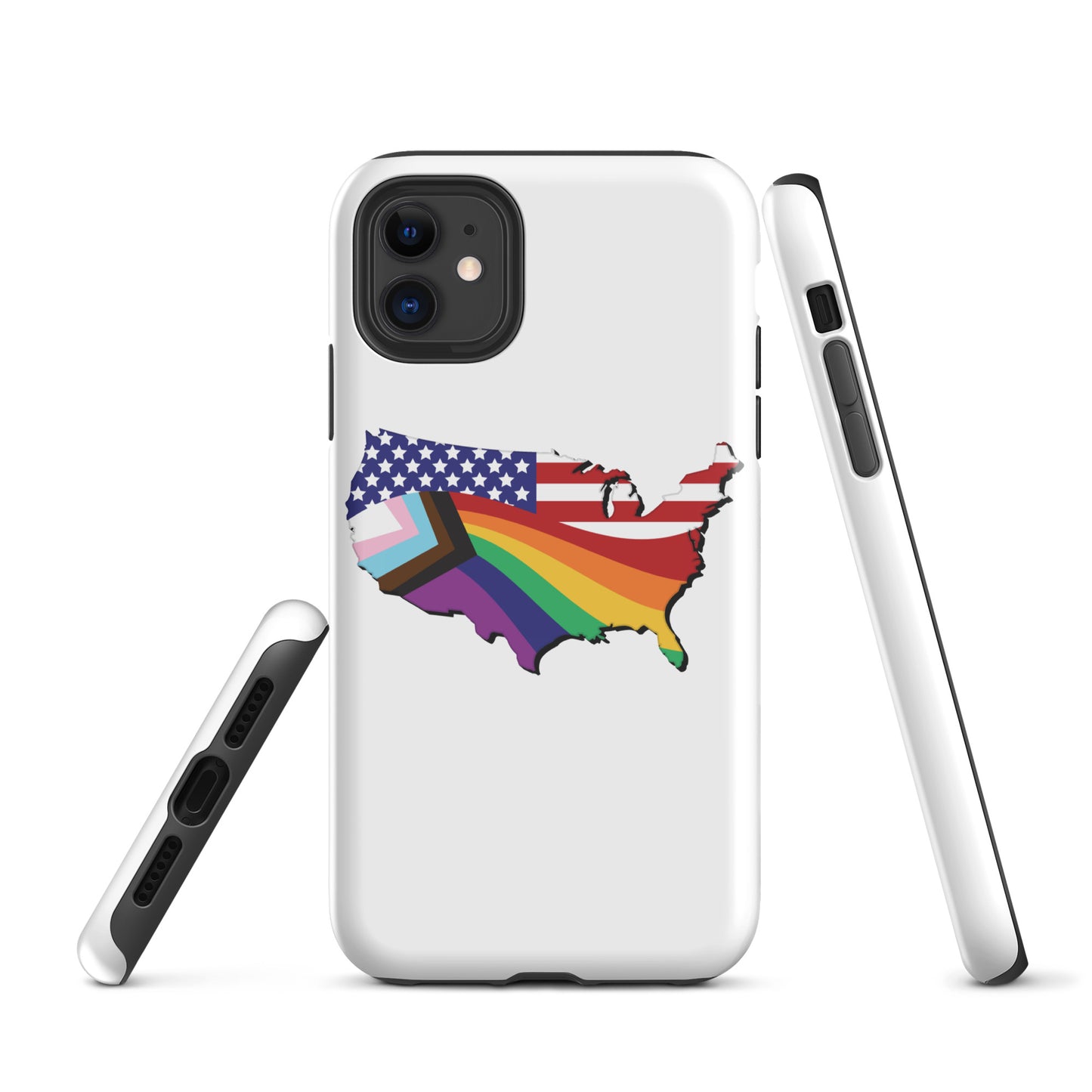 US Map Old Glory Pride - iPhone® Case - Supporting Equal Rights for All Americans Mobile Phone Cases Woke American Apparel iPhone 11