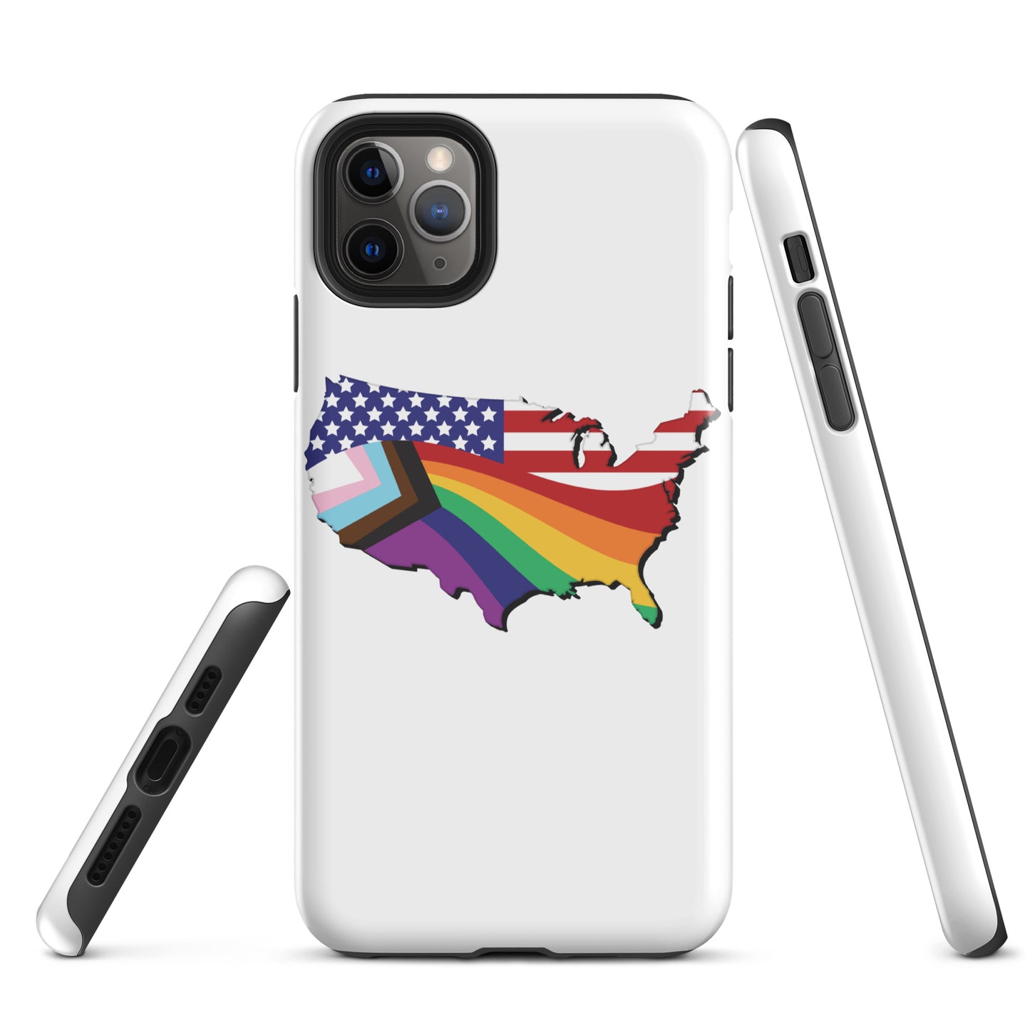 US Map Old Glory Pride - iPhone® Case - Supporting Equal Rights for All Americans Mobile Phone Cases Woke American Apparel iPhone 11 Pro Max
