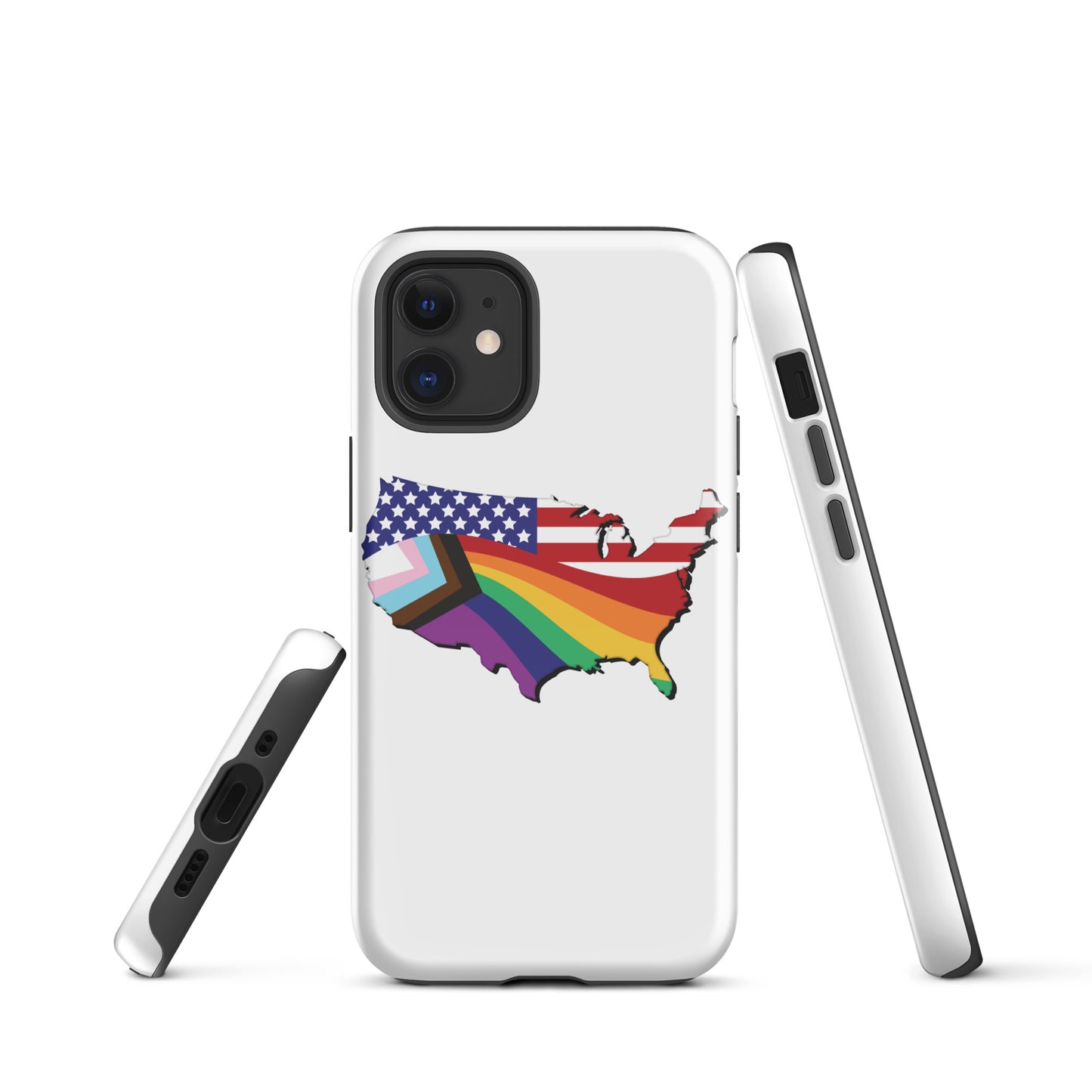 US Map Old Glory Pride - iPhone® Case - Supporting Equal Rights for All Americans Mobile Phone Cases Woke American Apparel iPhone 12 mini