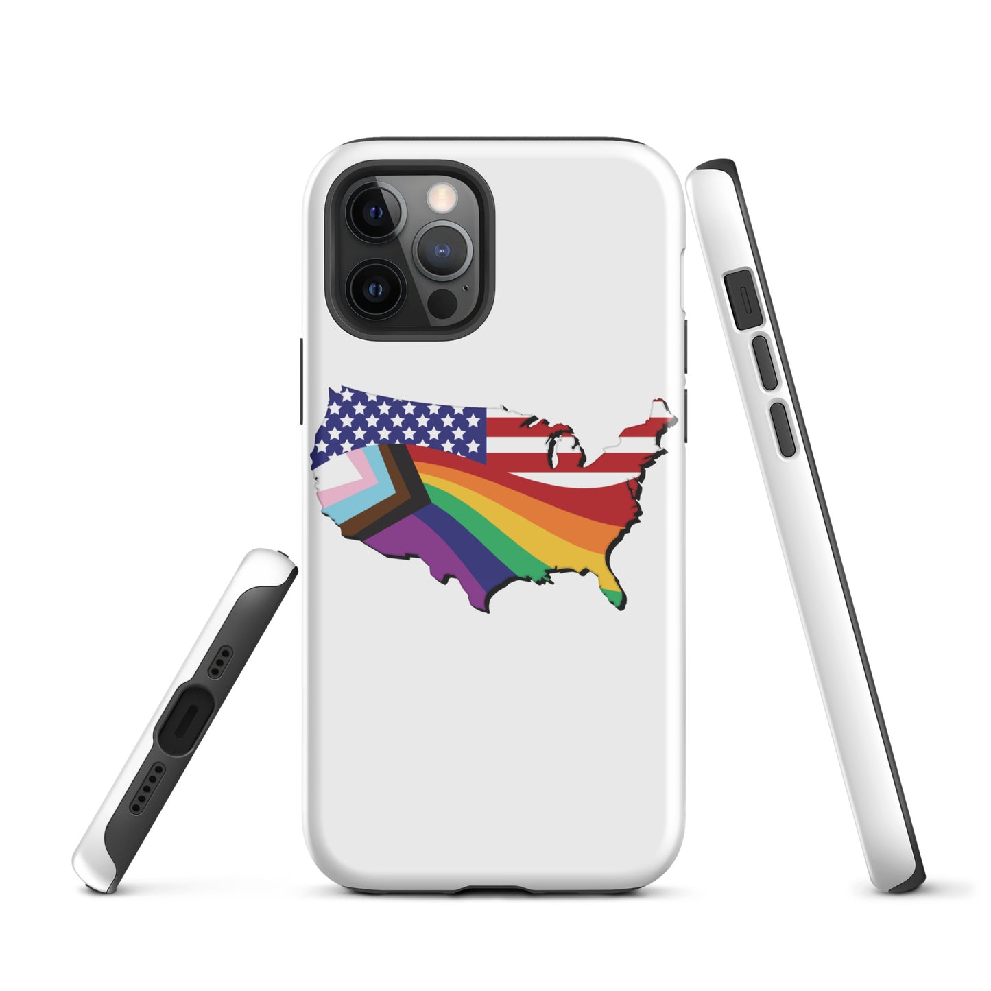 US Map Old Glory Pride - iPhone® Case - Supporting Equal Rights for All Americans Mobile Phone Cases Woke American Apparel iPhone 12 Pro
