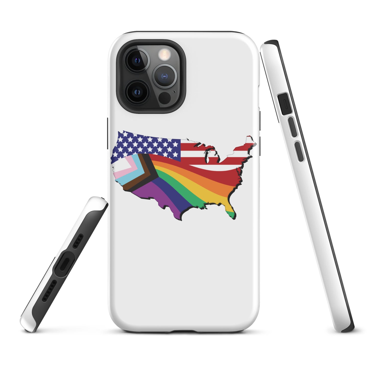 US Map Old Glory Pride - iPhone® Case - Supporting Equal Rights for All Americans Mobile Phone Cases Woke American Apparel iPhone 12 Pro Max