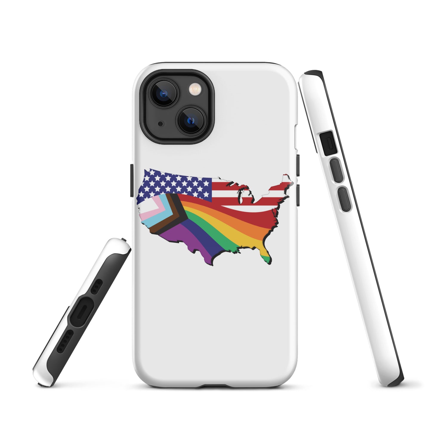 US Map Old Glory Pride - iPhone® Case - Supporting Equal Rights for All Americans Mobile Phone Cases Woke American Apparel iPhone 13