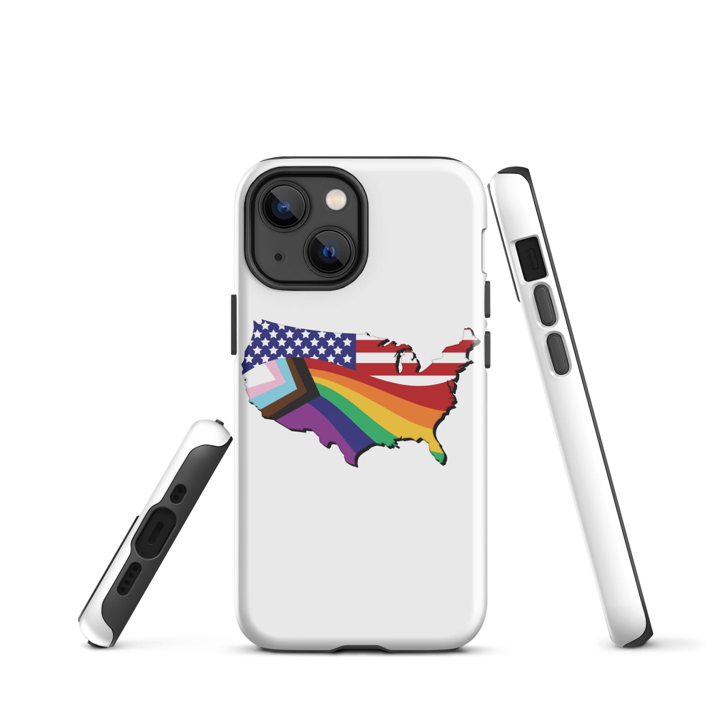 US Map Old Glory Pride - iPhone® Case - Supporting Equal Rights for All Americans Mobile Phone Cases Woke American Apparel iPhone 13 mini
