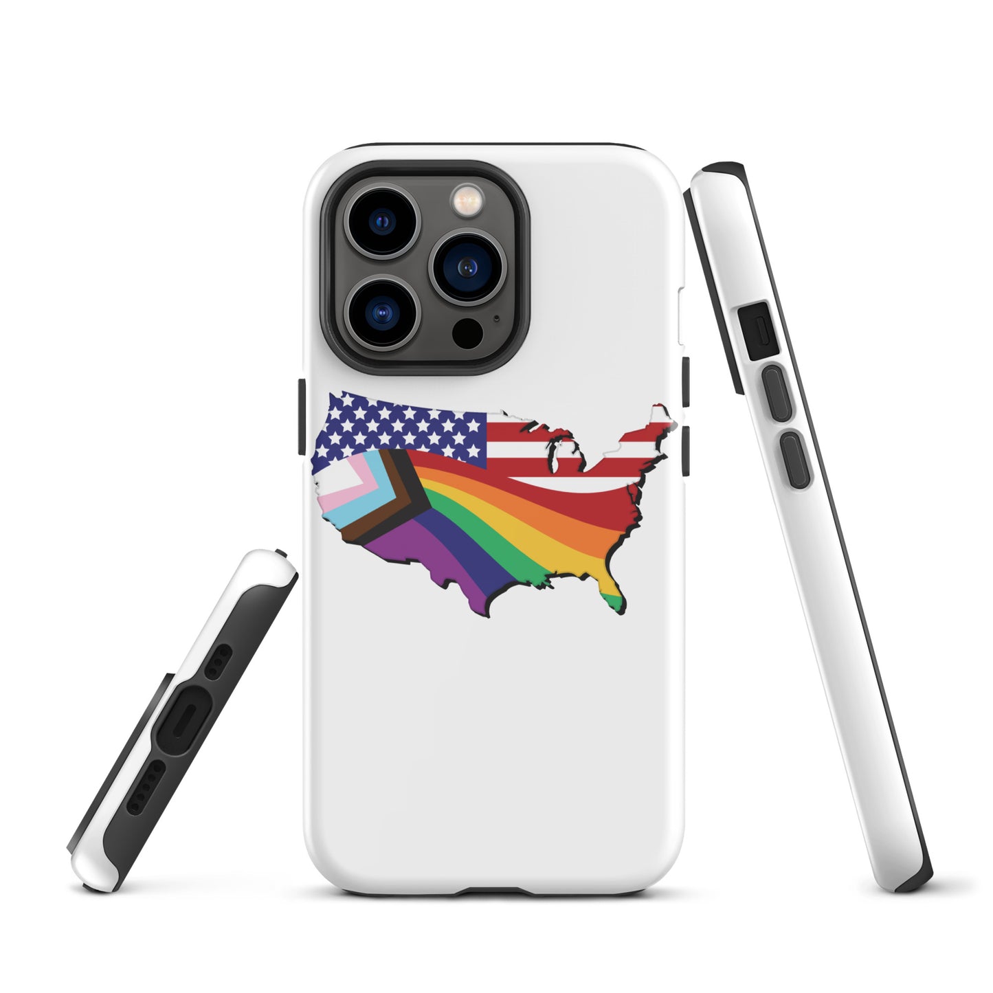 US Map Old Glory Pride - iPhone® Case - Supporting Equal Rights for All Americans Mobile Phone Cases Woke American Apparel iPhone 13 Pro