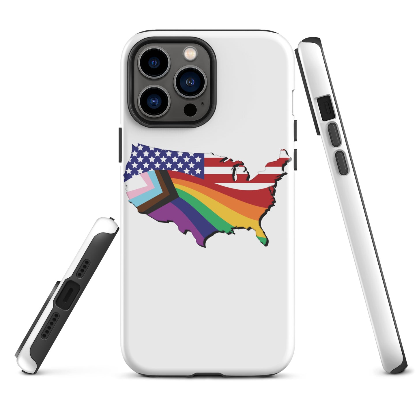 US Map Old Glory Pride - iPhone® Case - Supporting Equal Rights for All Americans Mobile Phone Cases Woke American Apparel iPhone 13 Pro Max